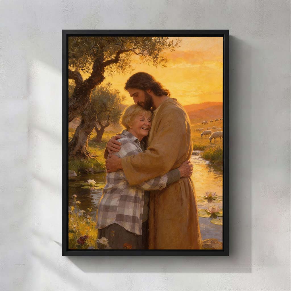 Personalized Portrait With Jesus Canvas | Walk in Faith