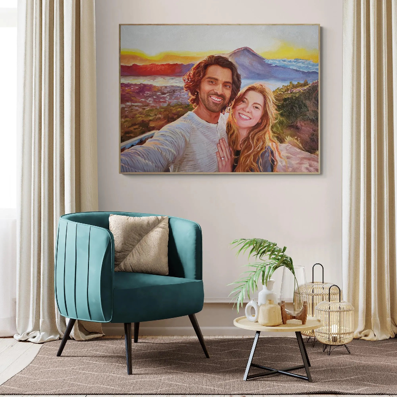 Custom Anniversary Oil Portrait