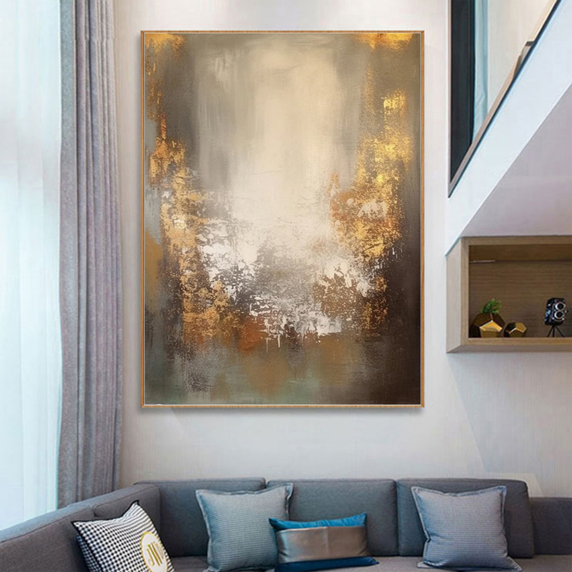 Beige Oil Painting-001
