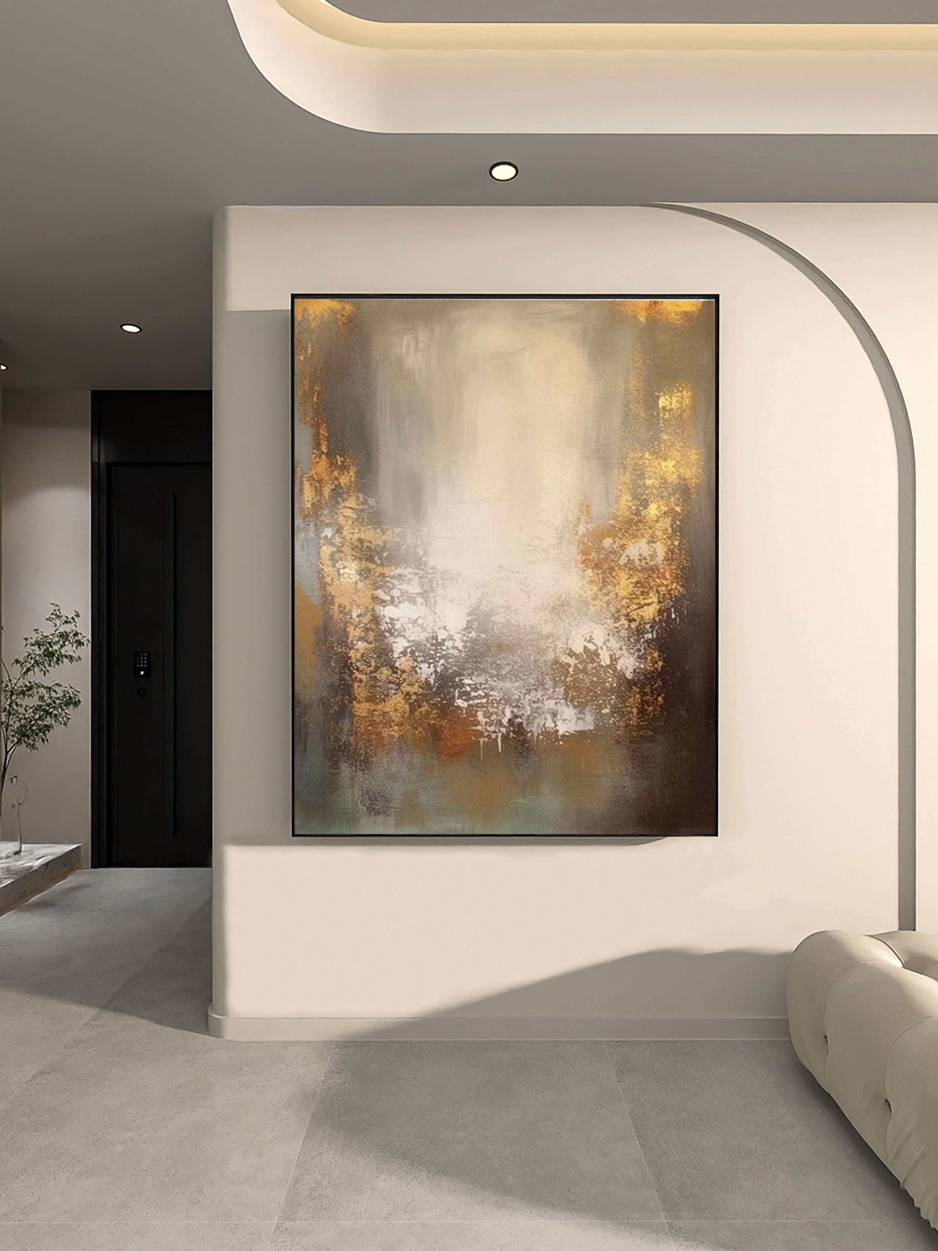 Beige Oil Painting-001