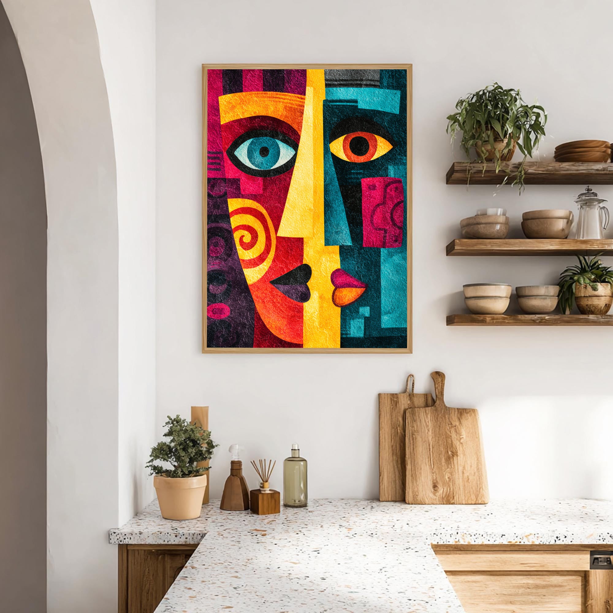 Abstract Colorful Portrait Art