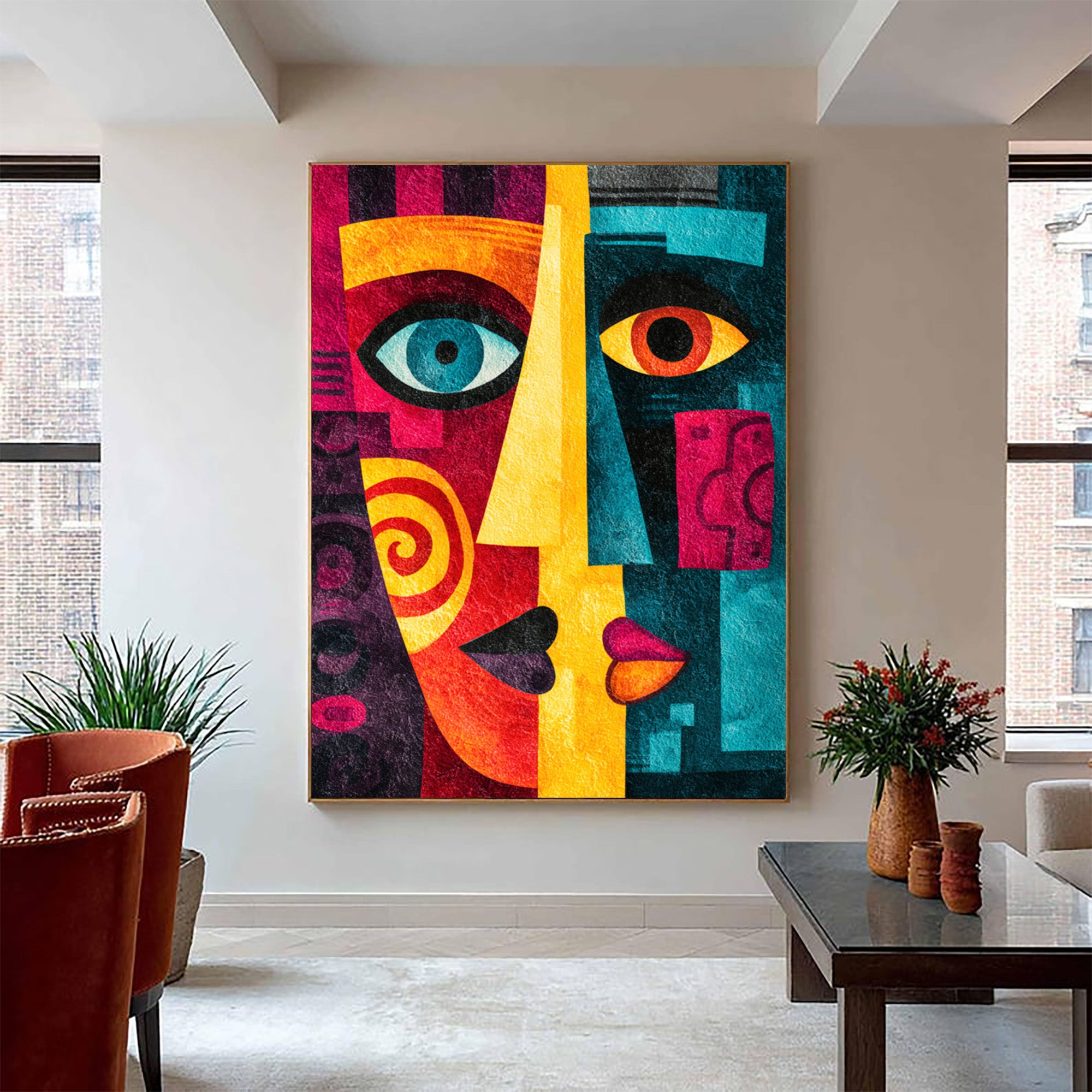 Abstract Colorful Portrait Art