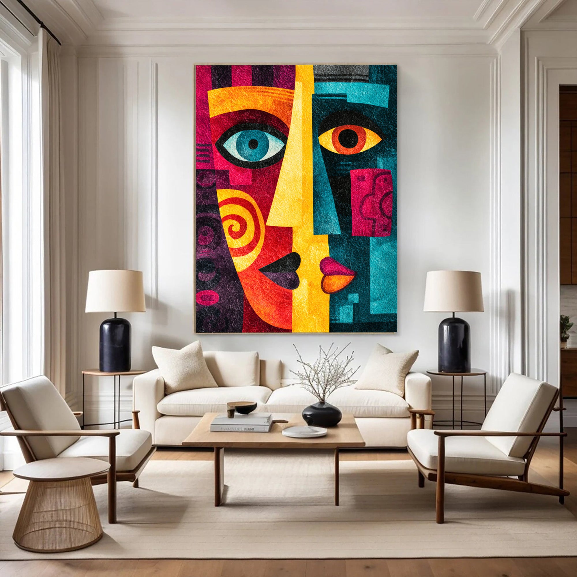 Abstract Colorful Portrait Art