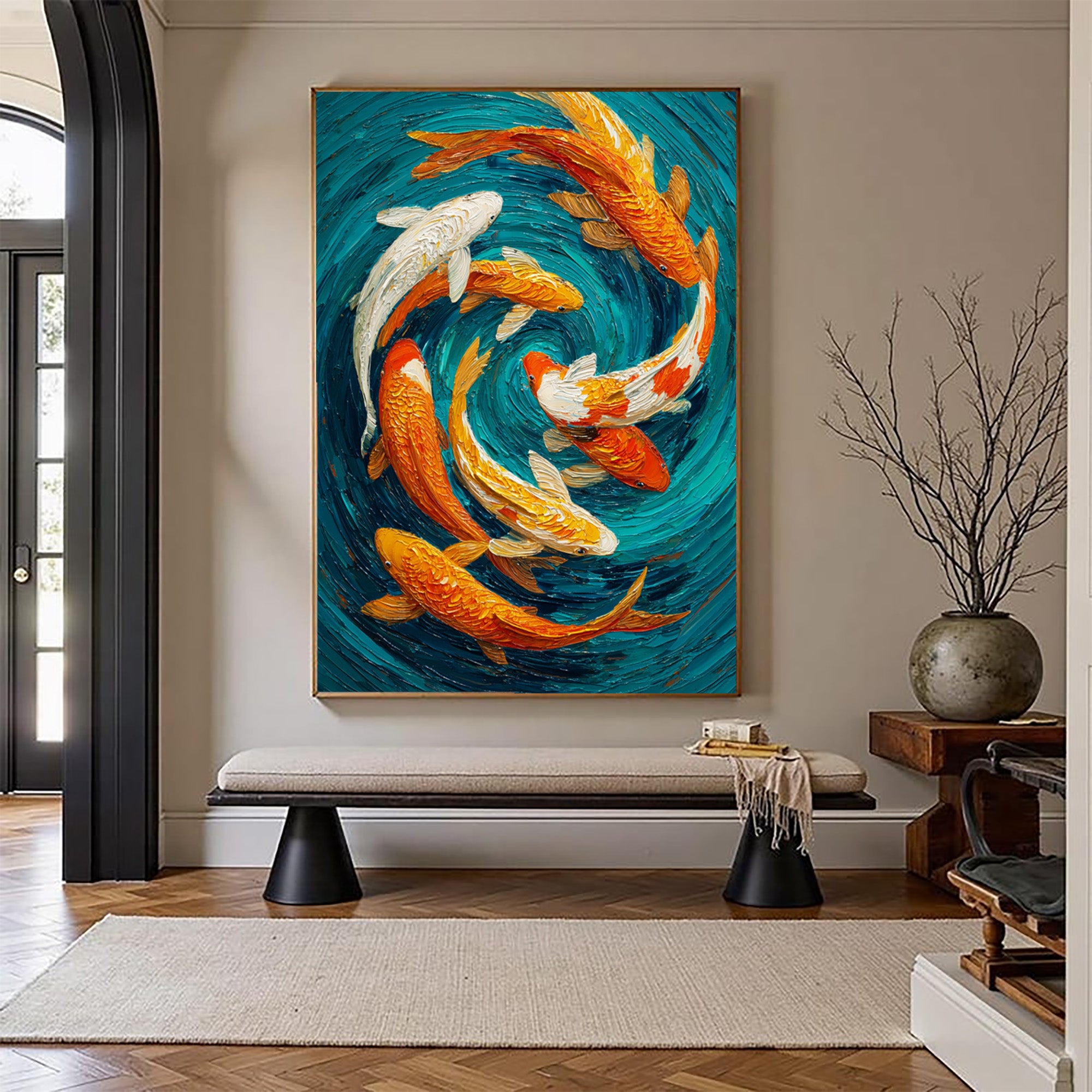 Koi Oil Painting