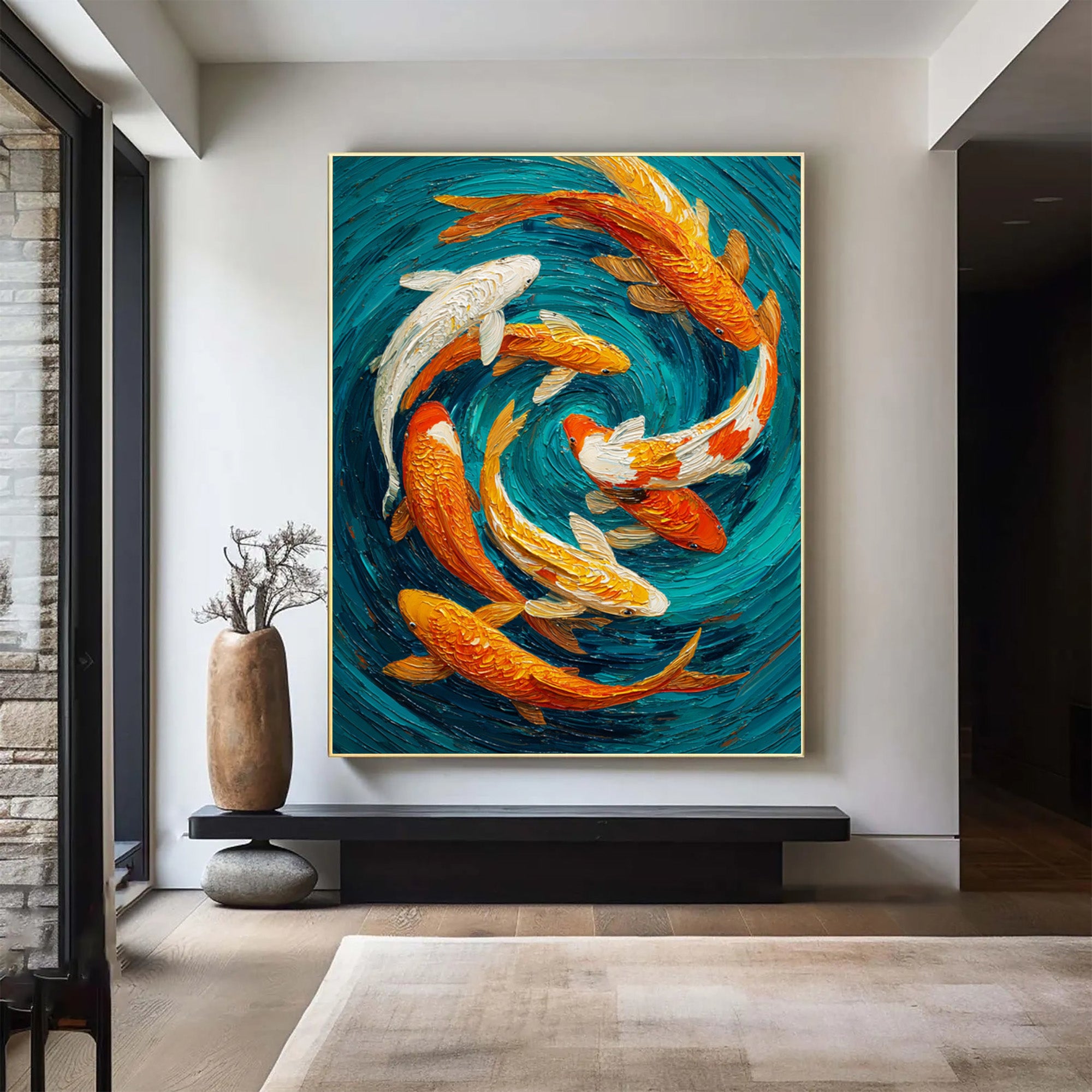 Koi Oil Painting