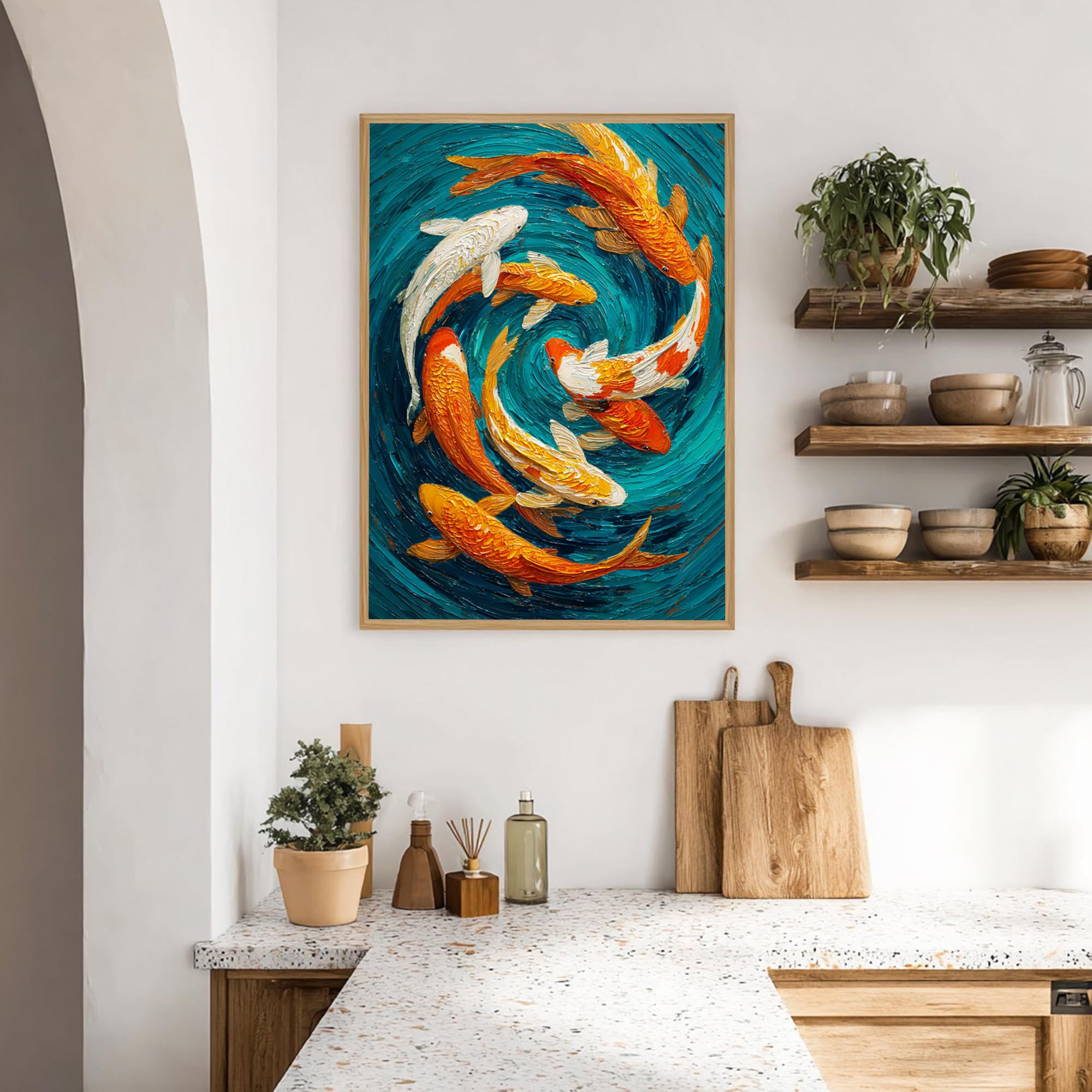 Koi Oil Painting