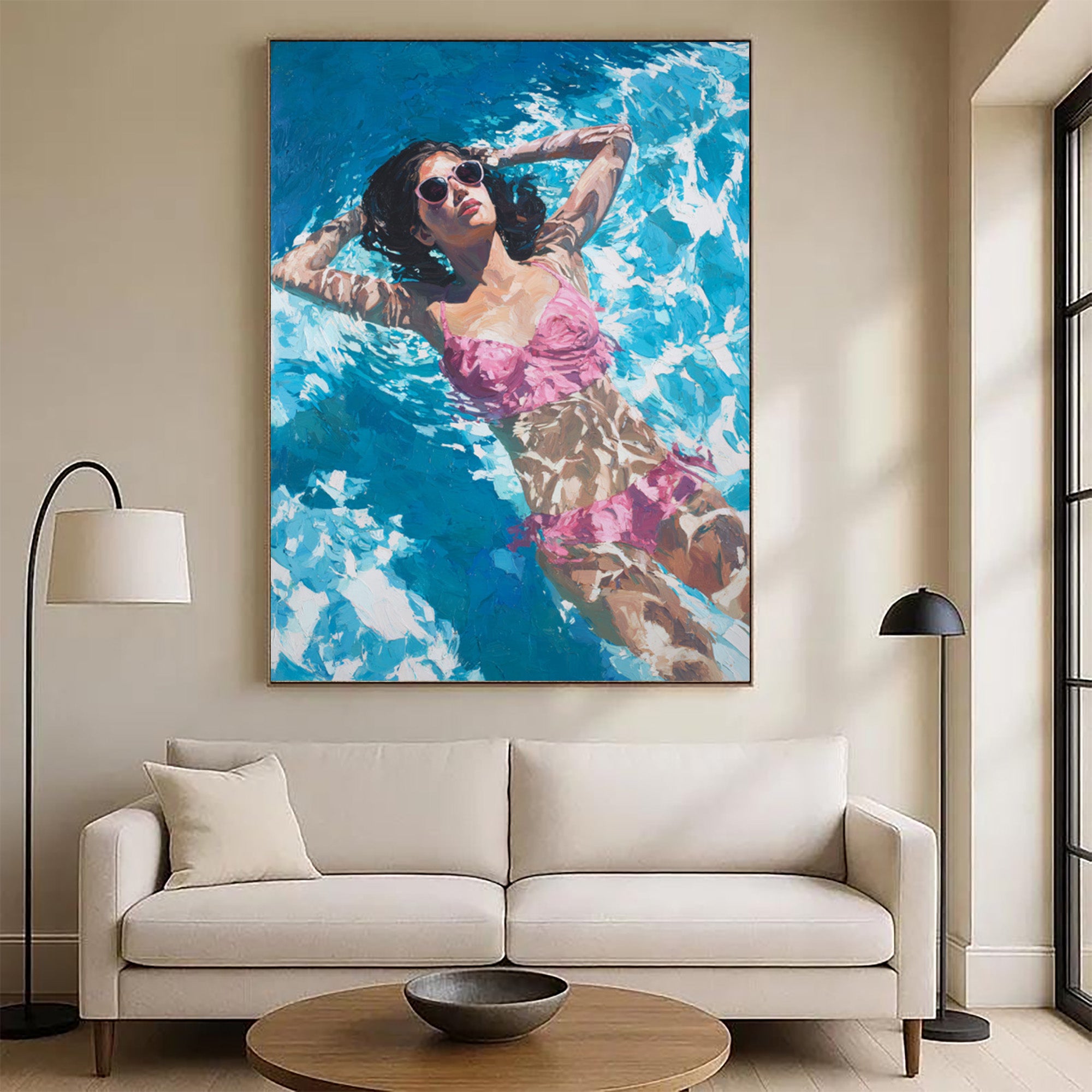 Swimming Women Art--P002