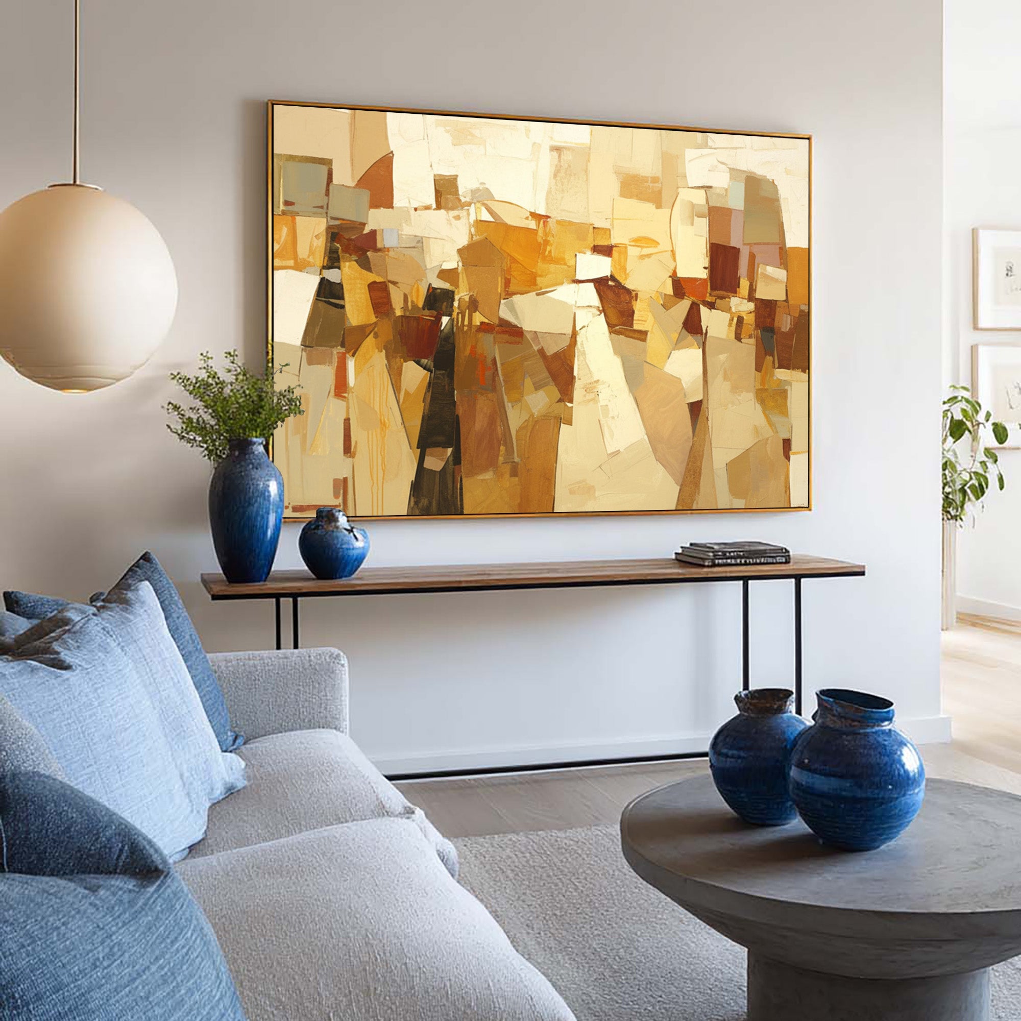 Beige Abstract Art
