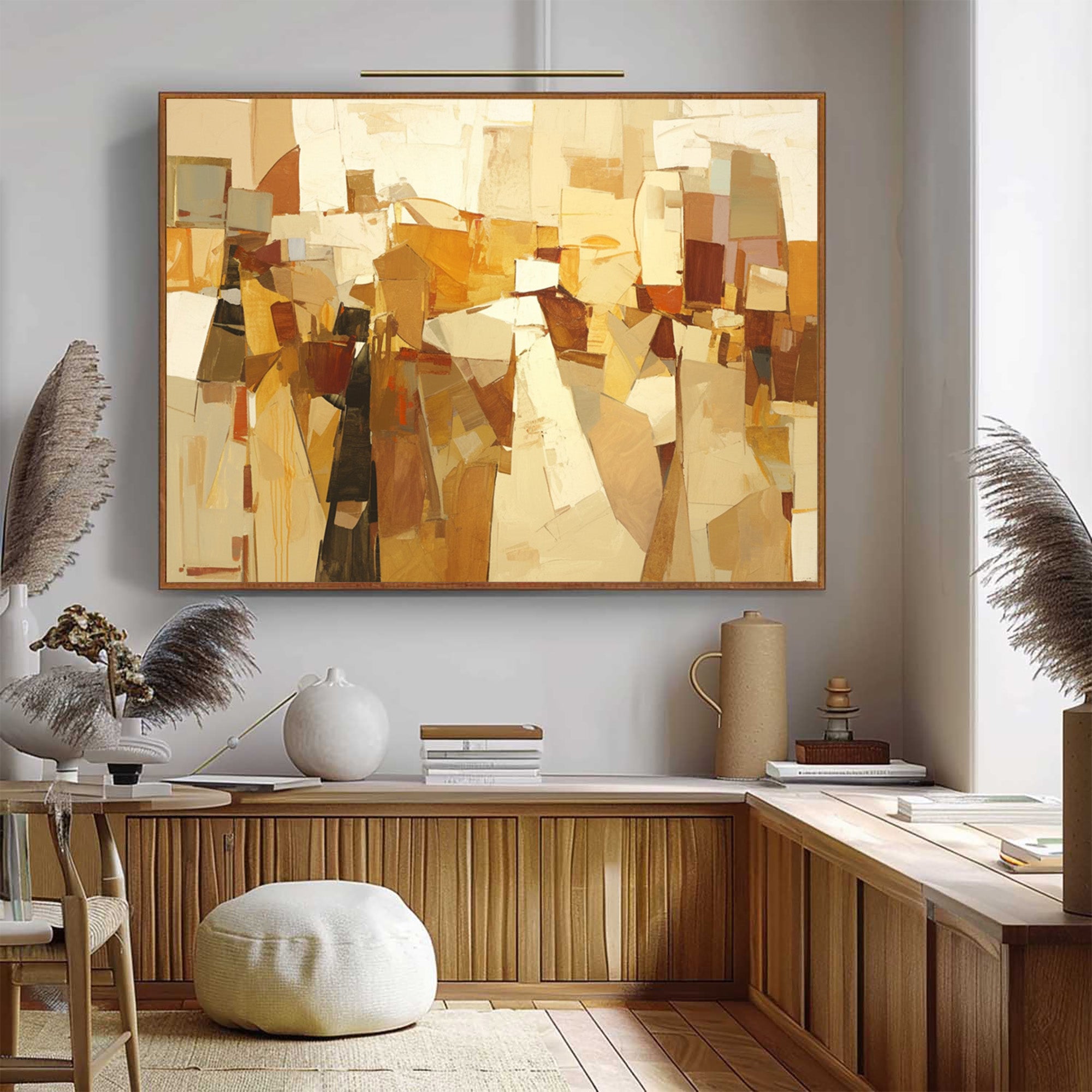 Beige Abstract Art
