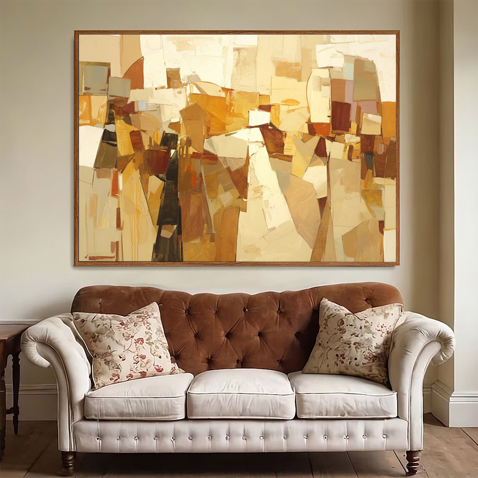 Beige Abstract Art