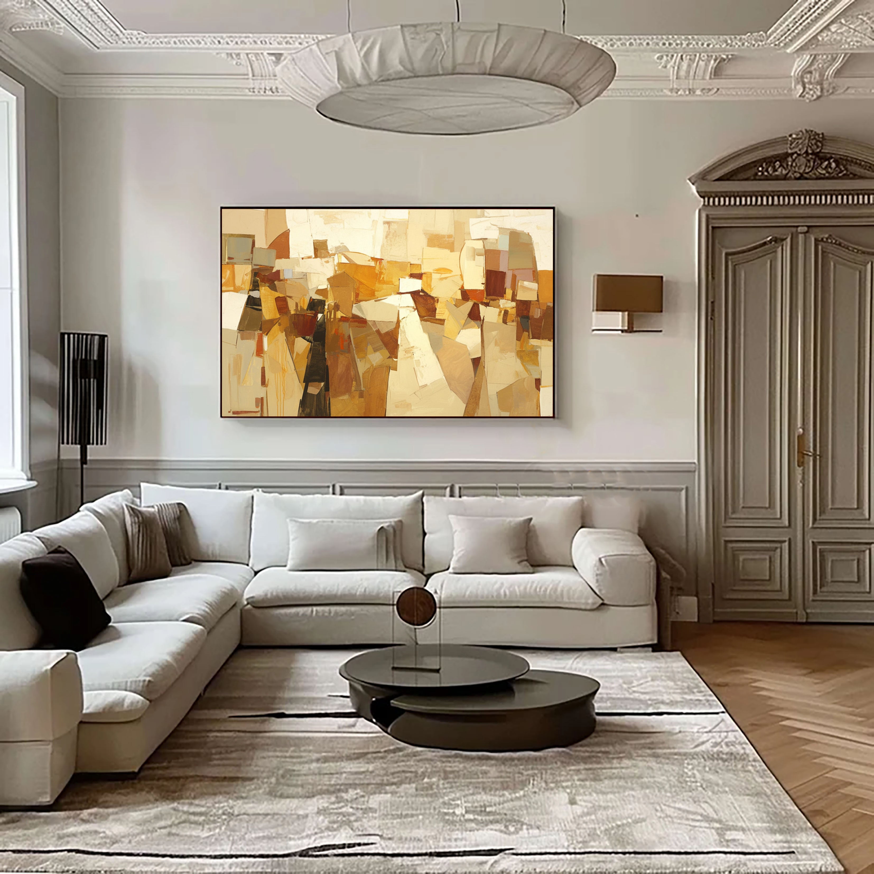 Beige Abstract Art