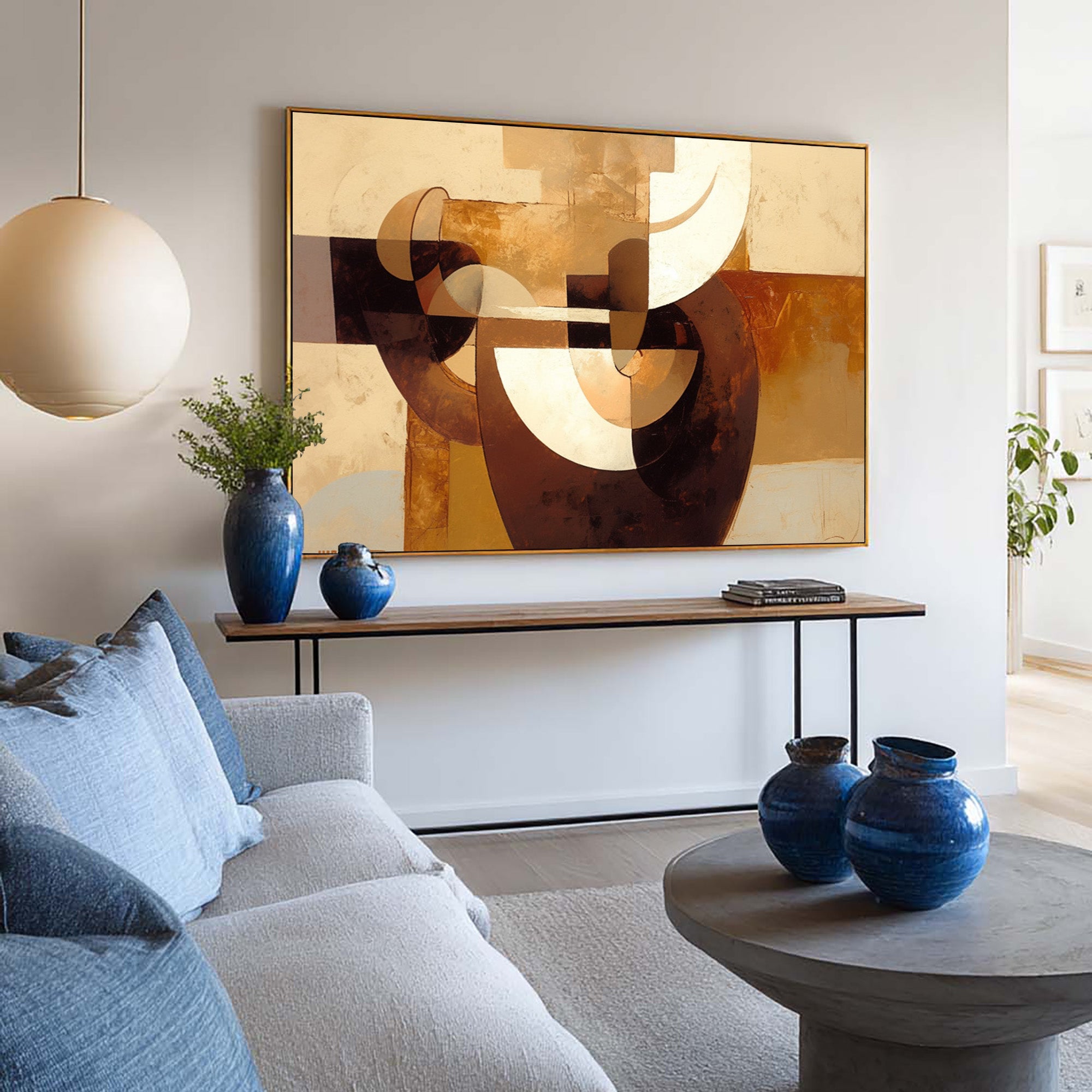 Brown Geometric Art-GP009
