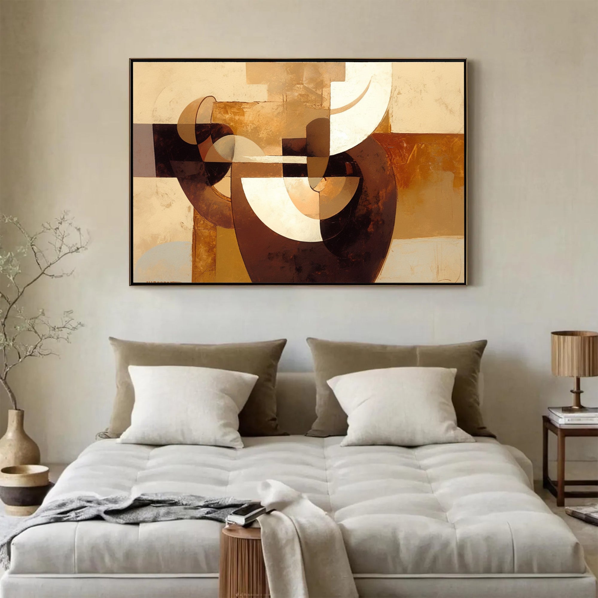 Brown Geometric Art-GP009