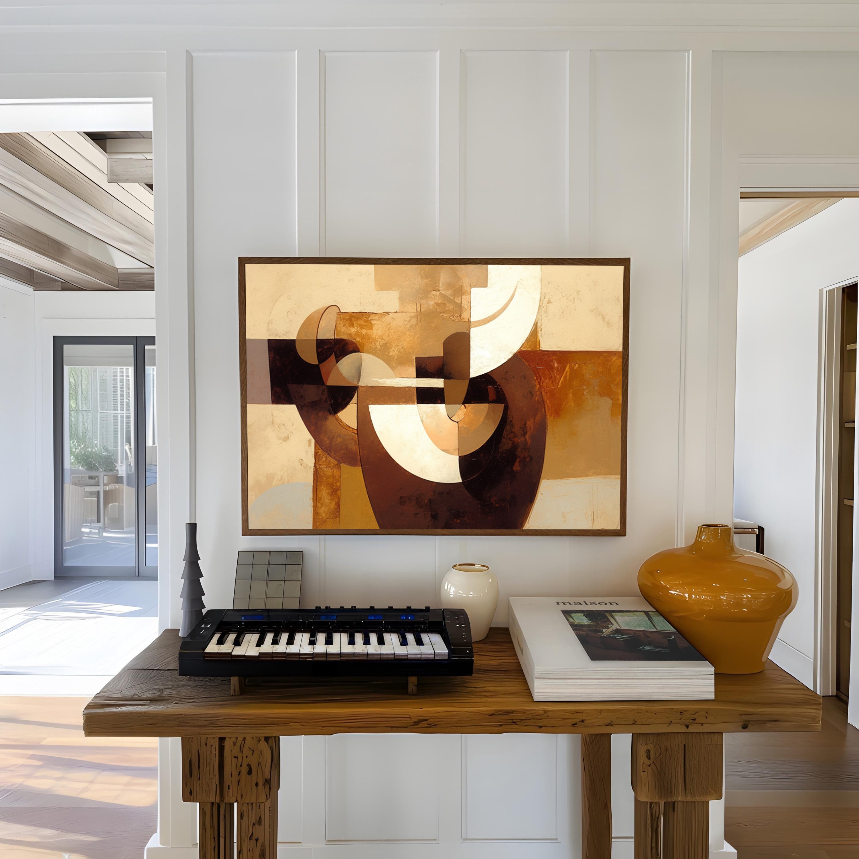 Brown Geometric Art-GP009