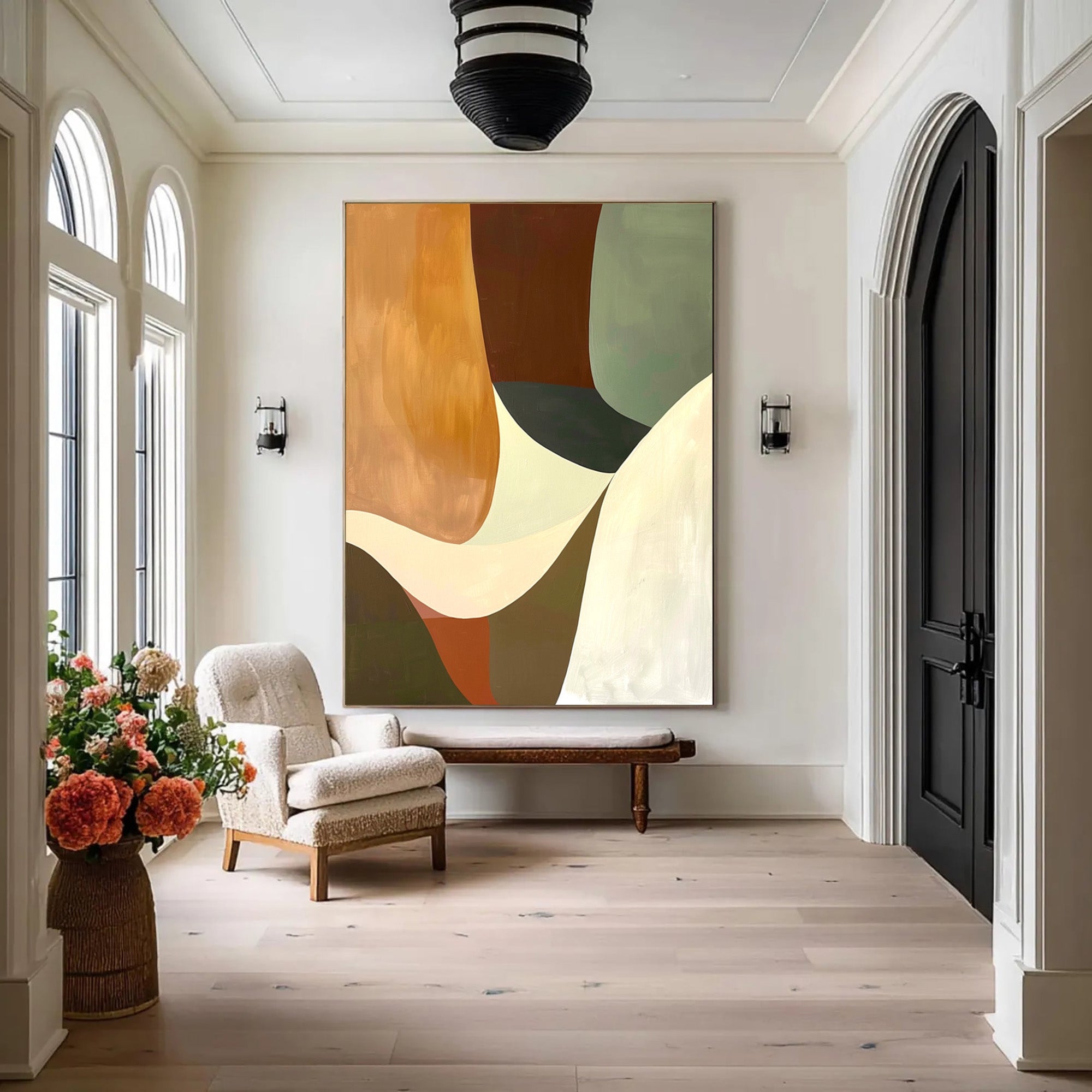Brown Geometric Art-GP007