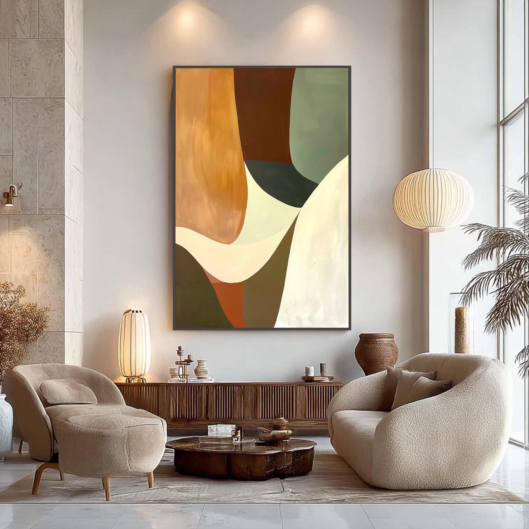 Brown Geometric Art-GP007