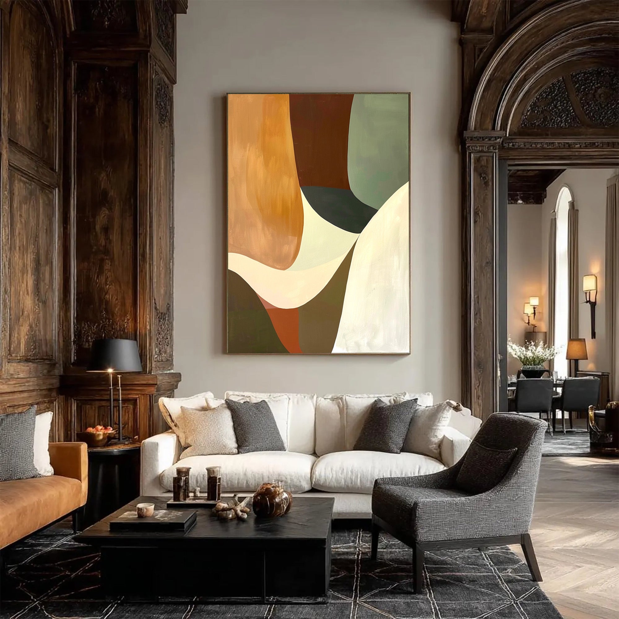 Brown Geometric Art-GP007