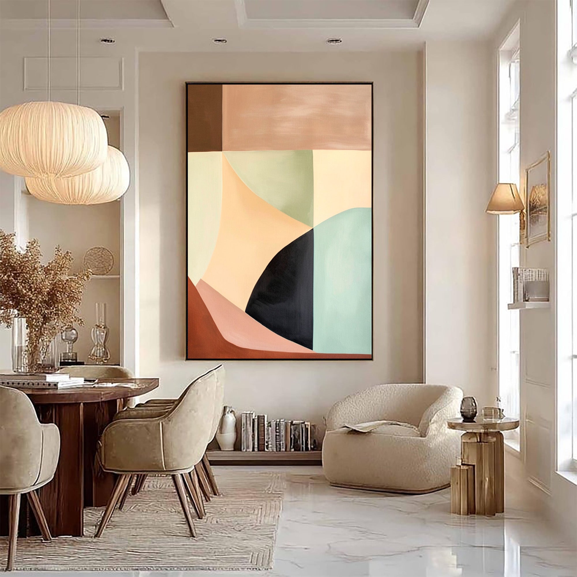 Brown Geometric Art-GP008