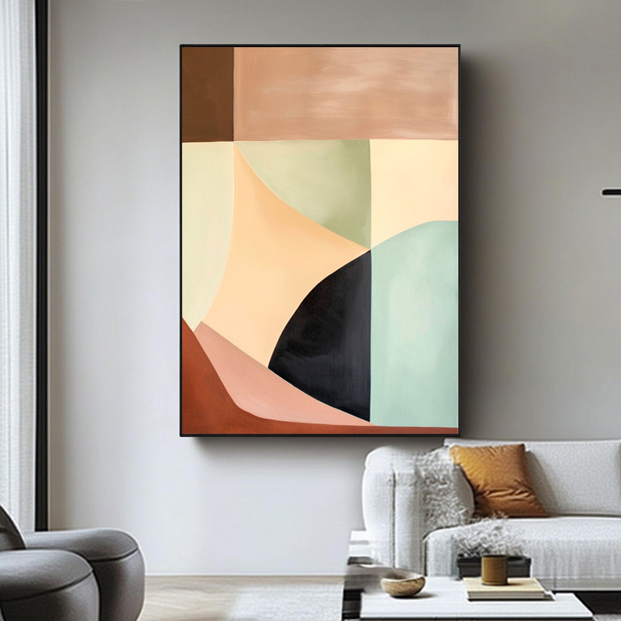 Brown Geometric Art-GP008