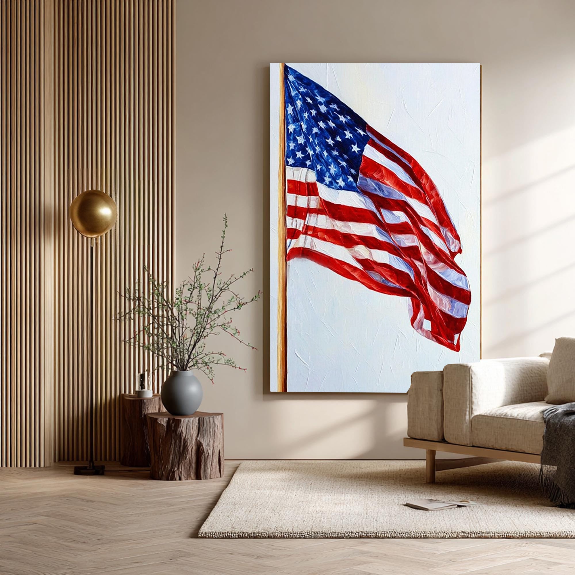 American Flag Art--U01