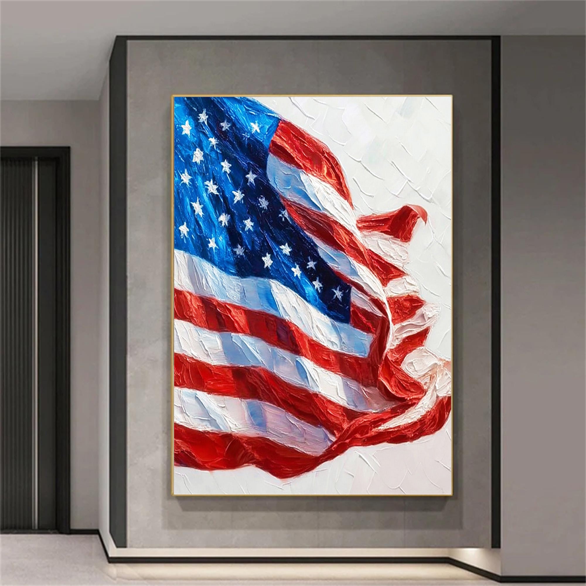 American Flag Art--U02
