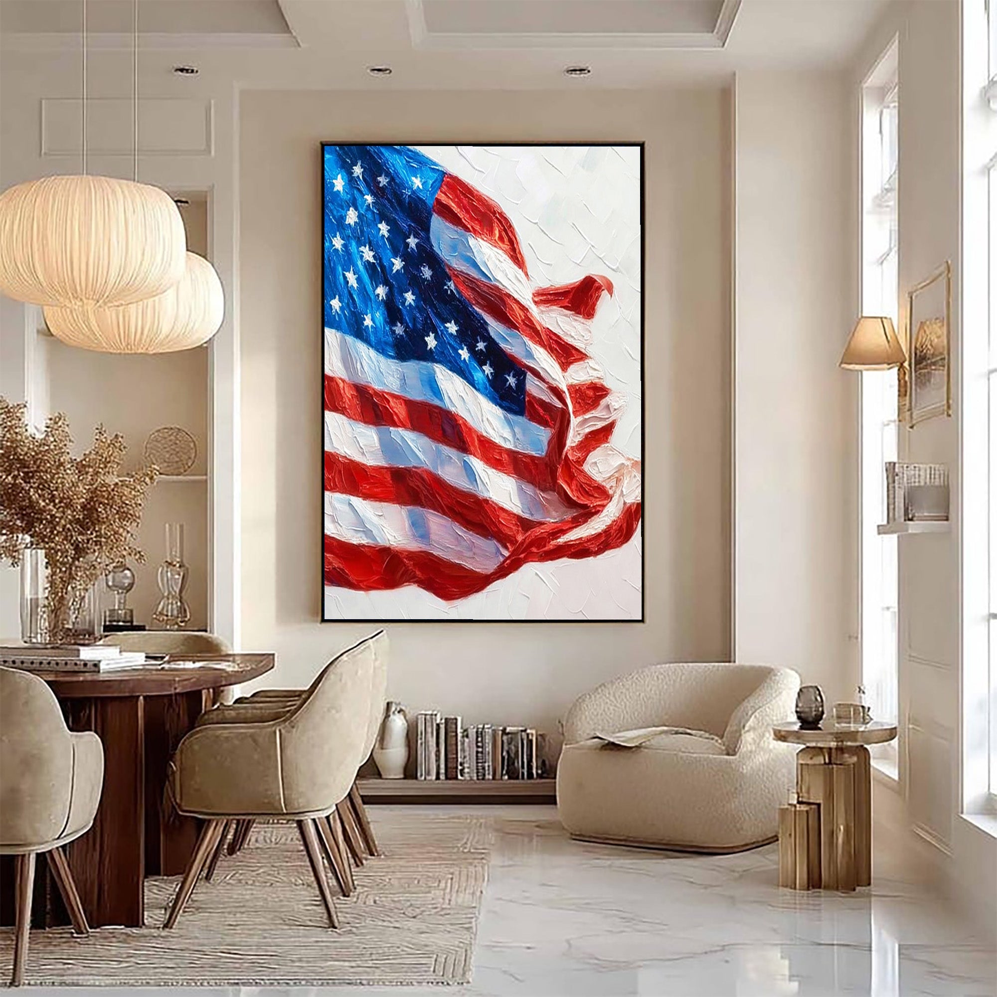 American Flag Art--U02