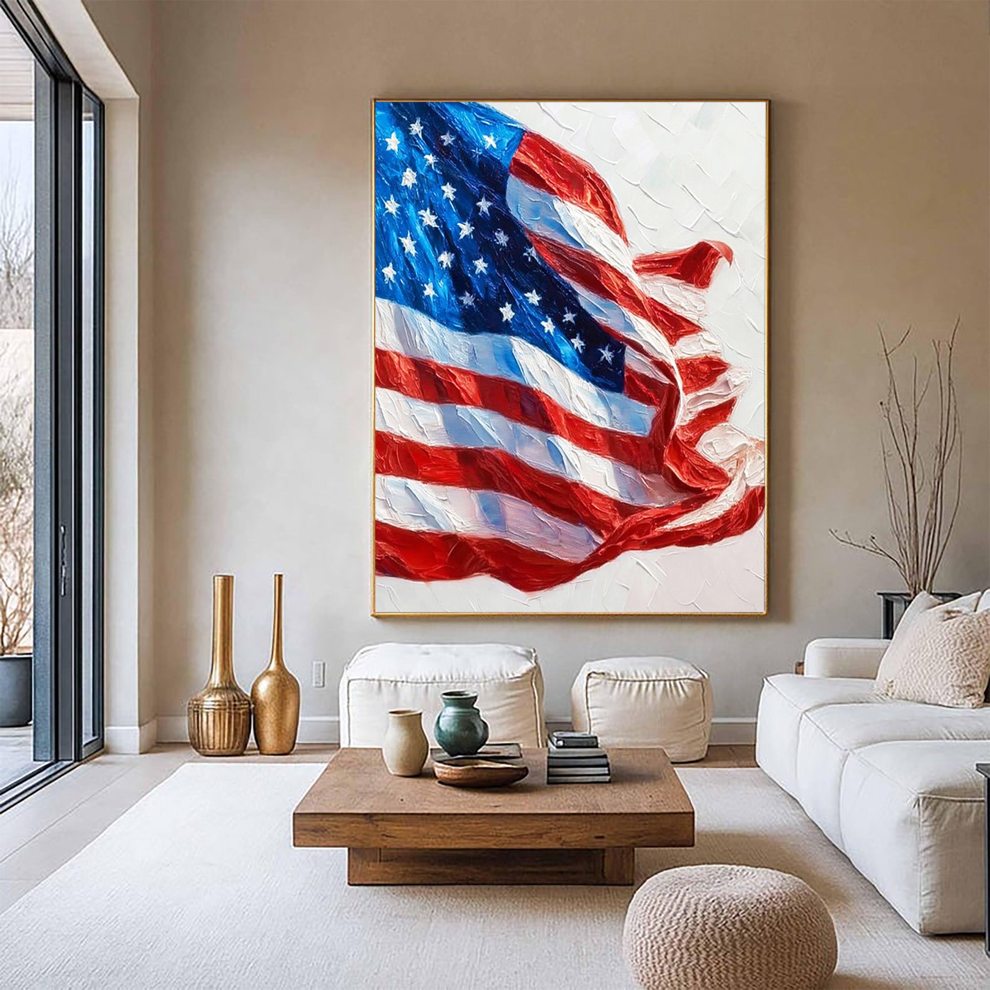 American Flag Art--U02