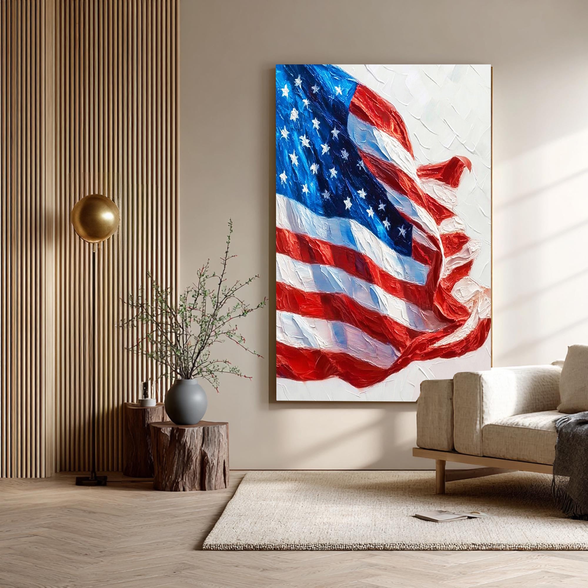 American Flag Art--U02