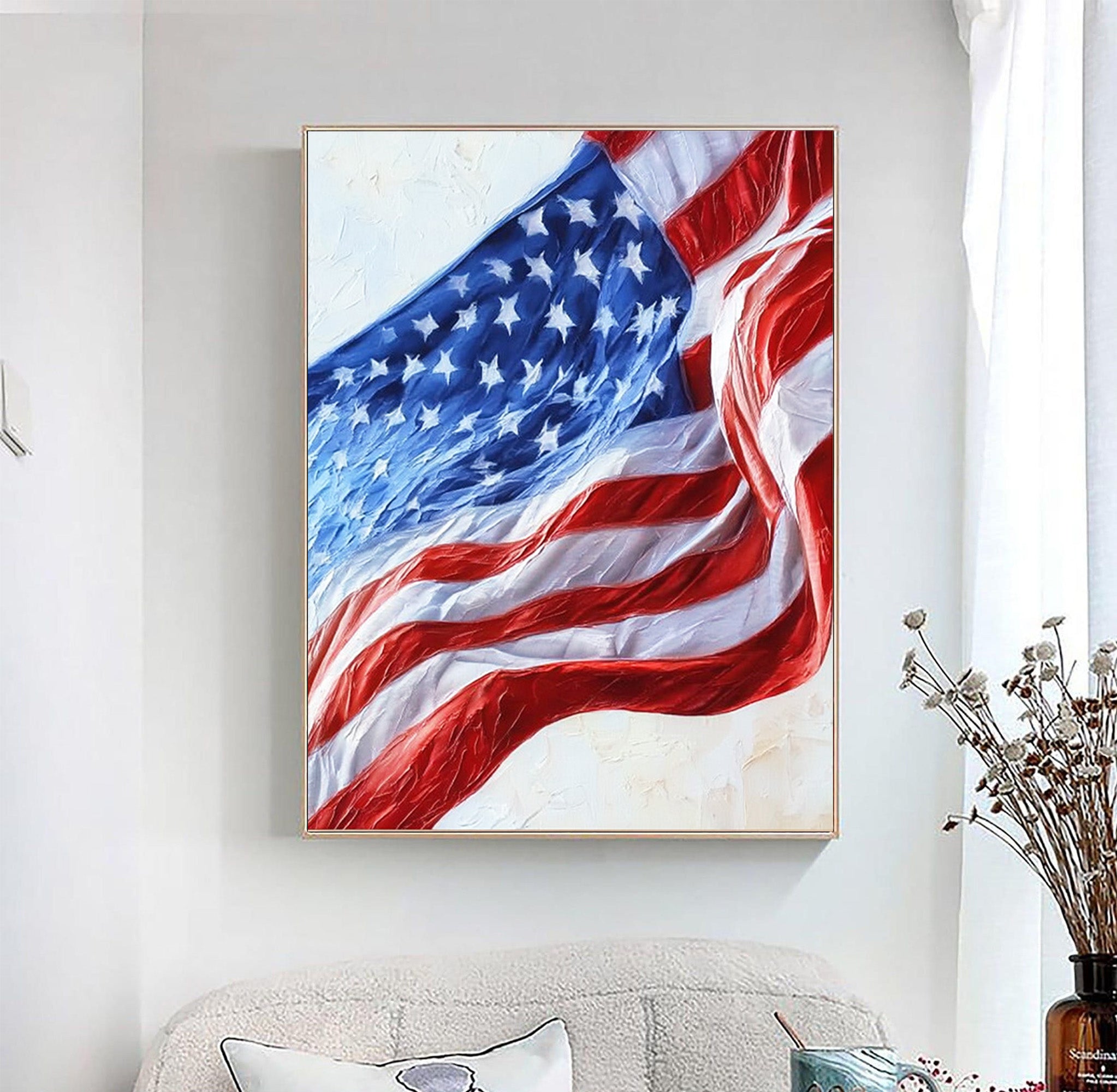 American Flag Art--U03