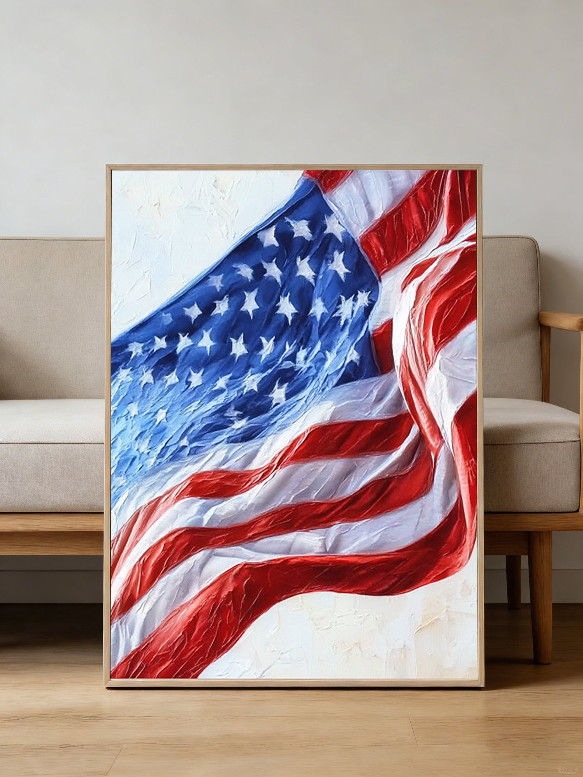 American Flag Art--U03