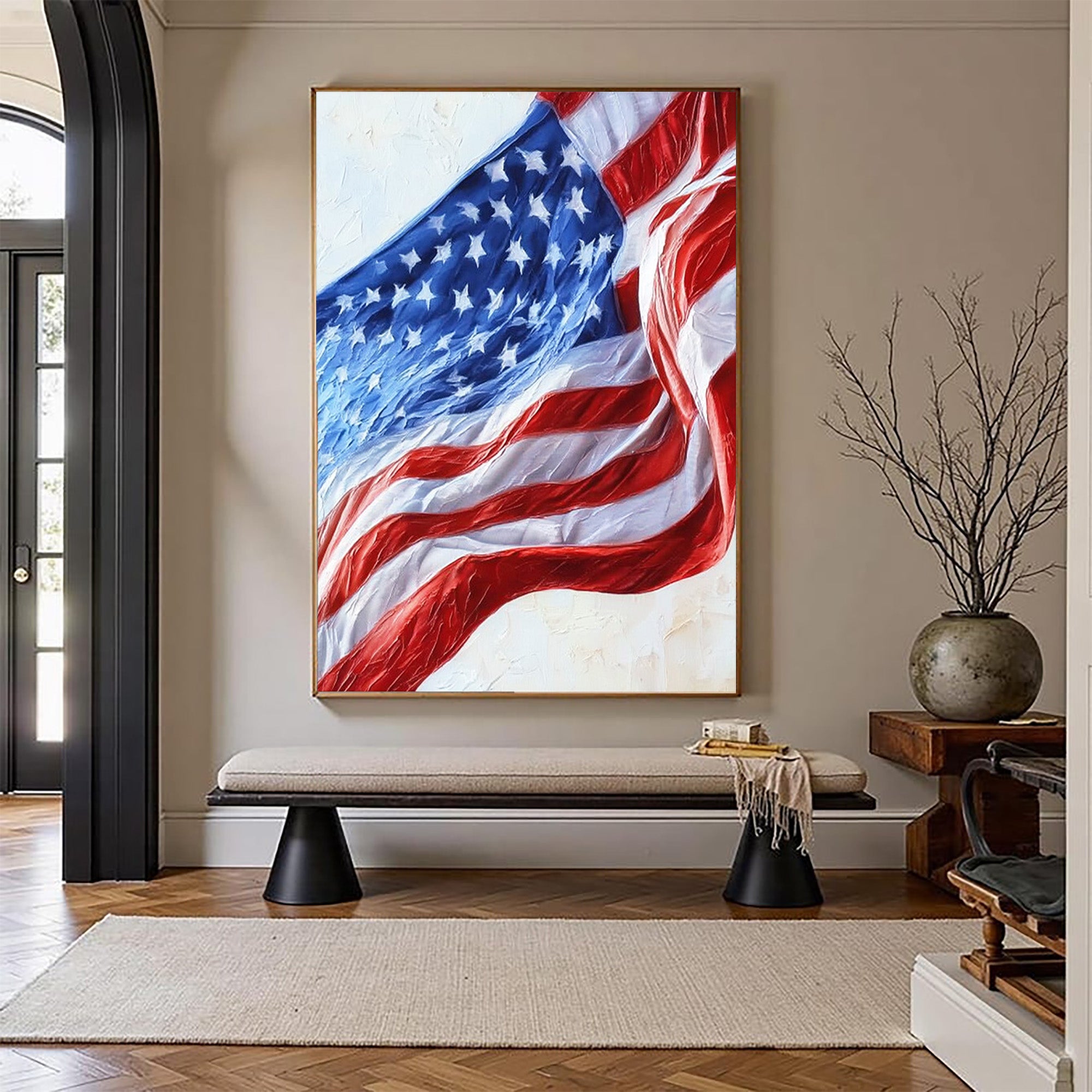 American Flag Art--U03