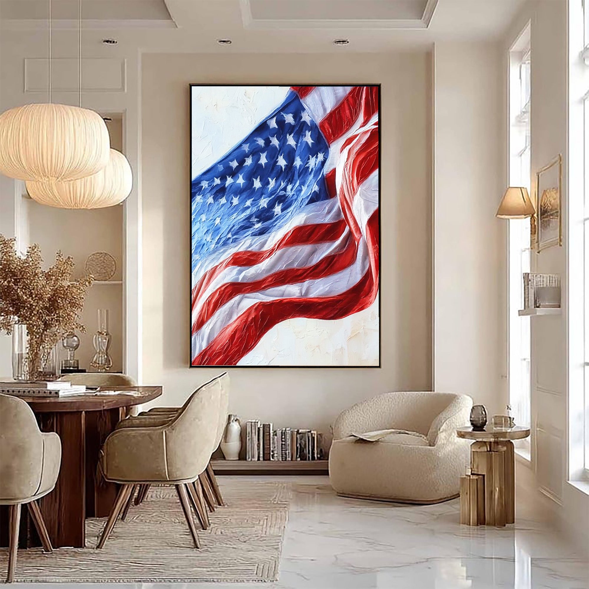 American Flag Art--U03