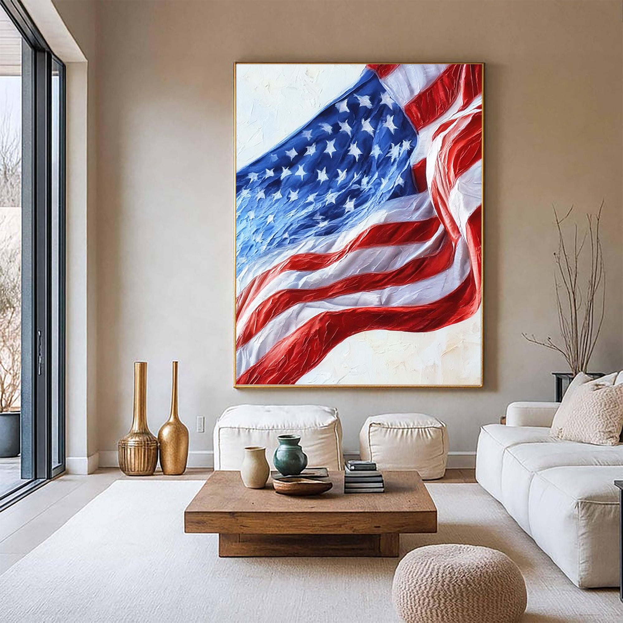 American Flag Art--U03