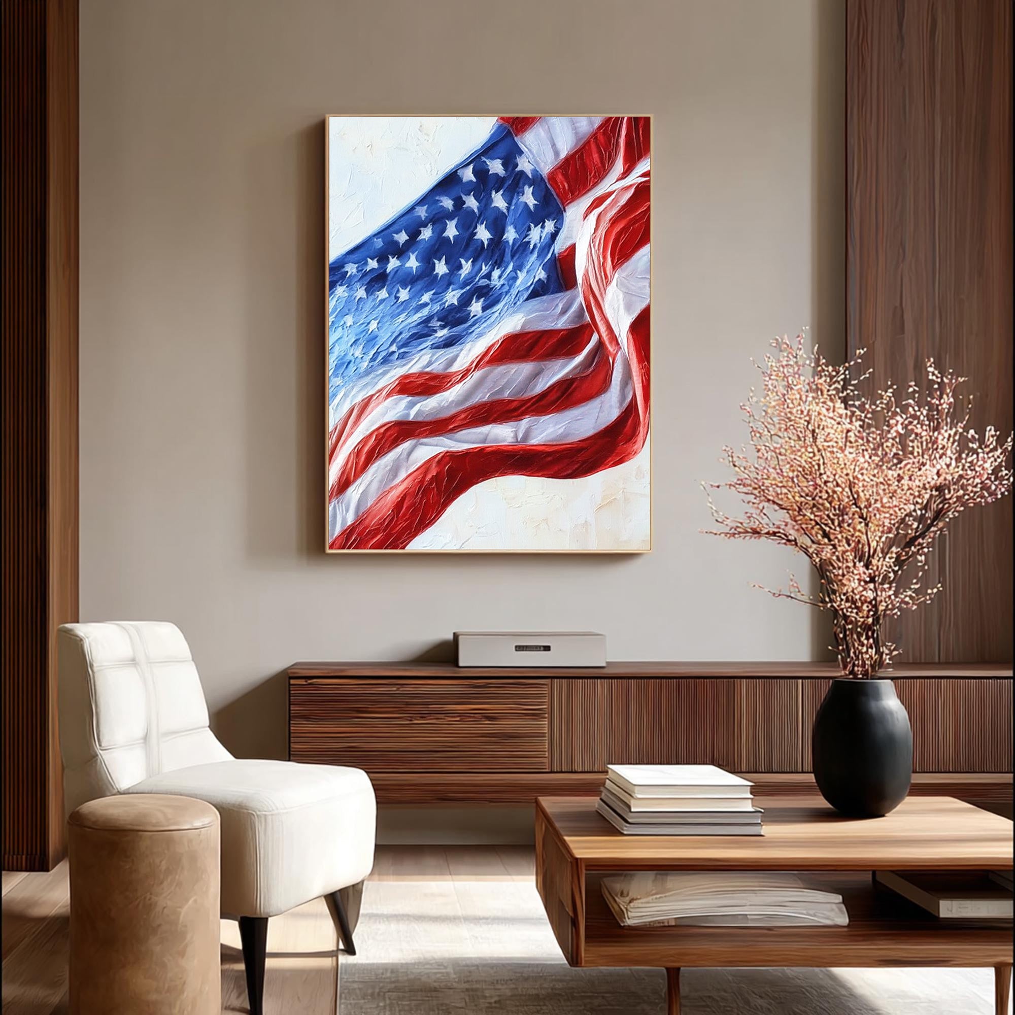 American Flag Art--U03