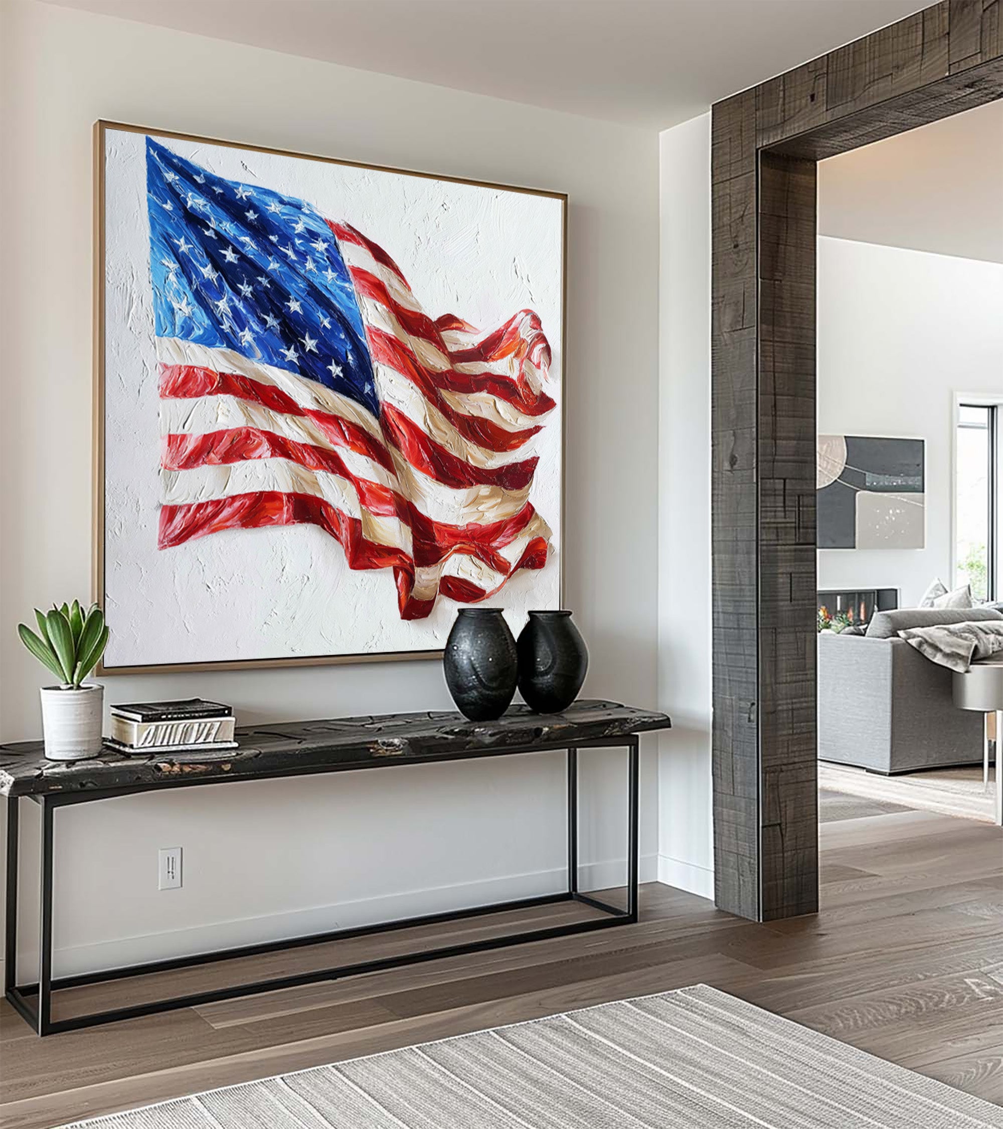 American Flag Art--U04
