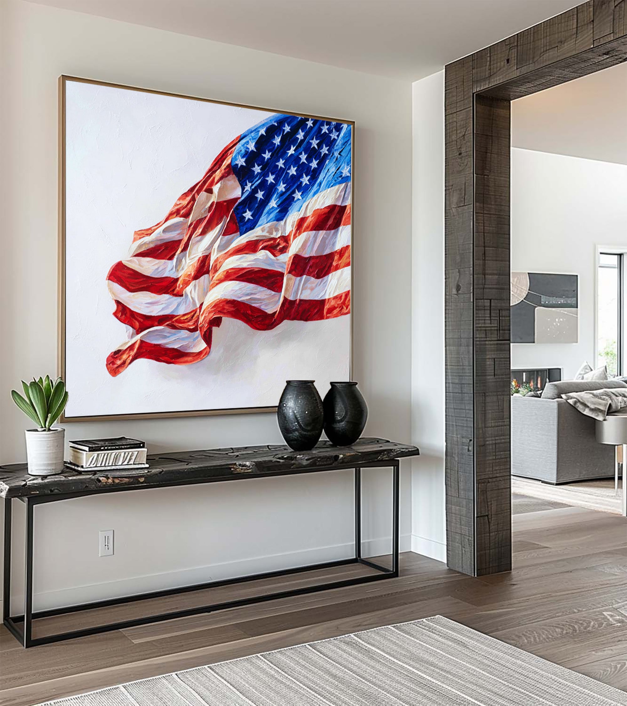 American Flag Art--U05