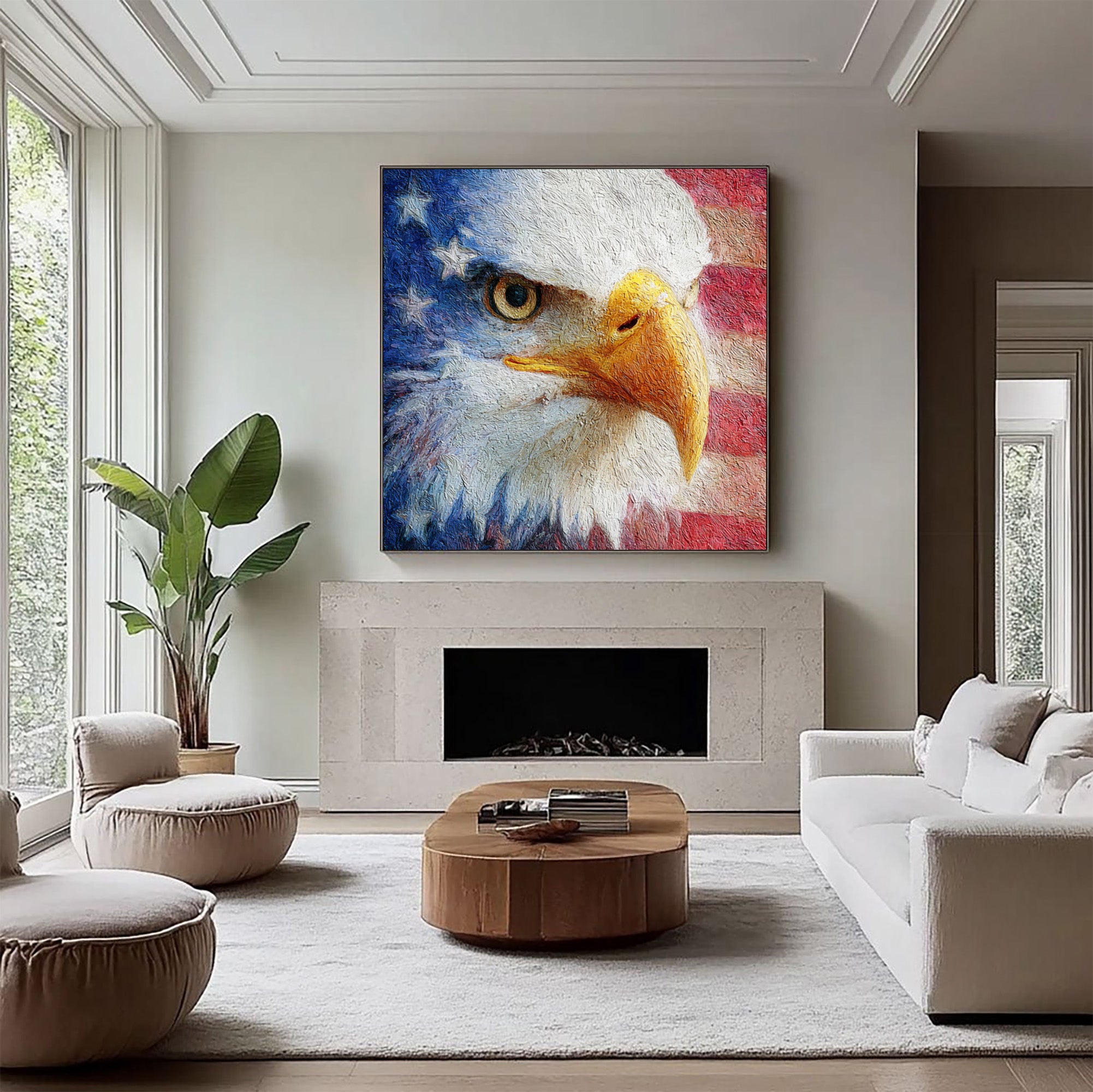Eagle Oil Painting--#G08