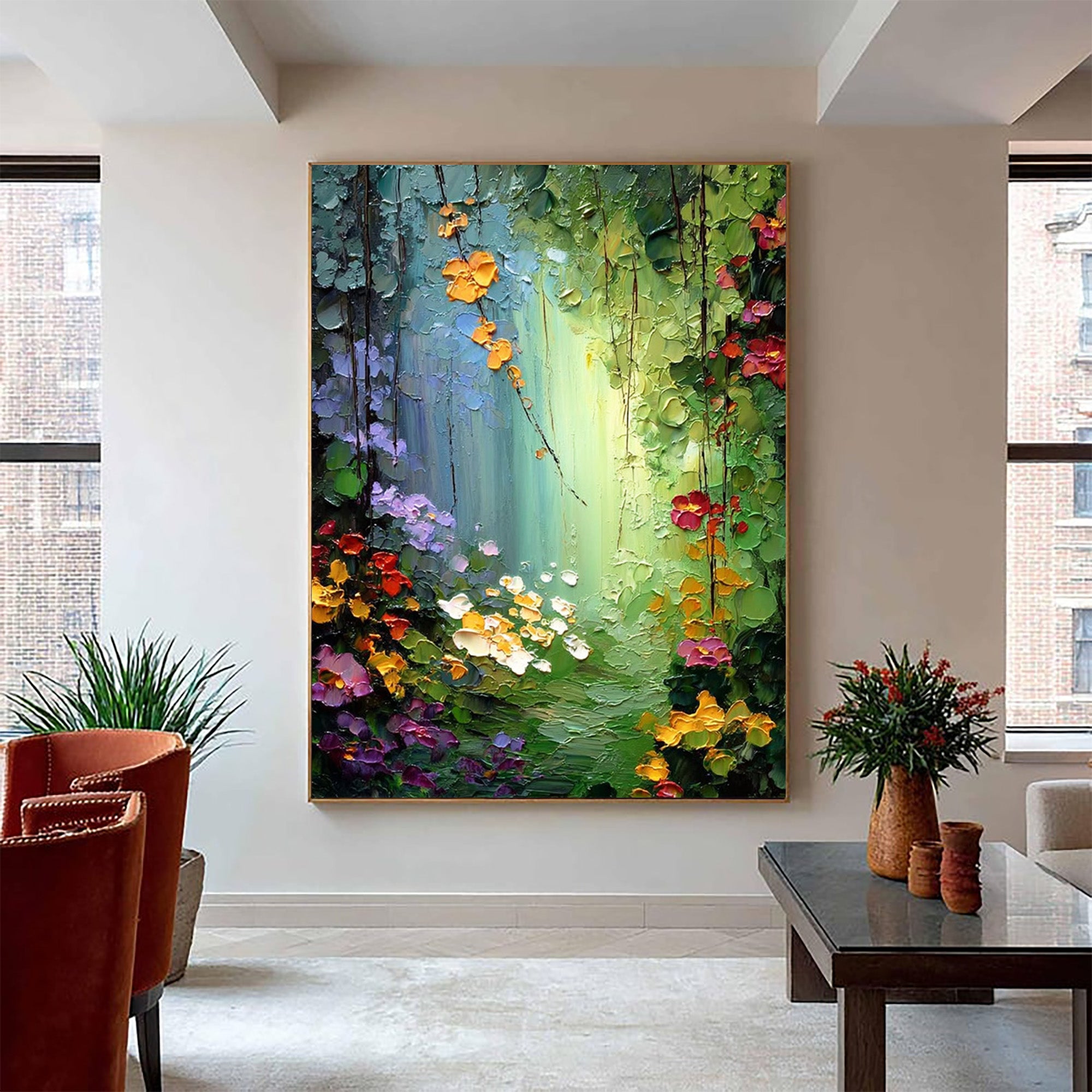Green Canvas Art--#C05