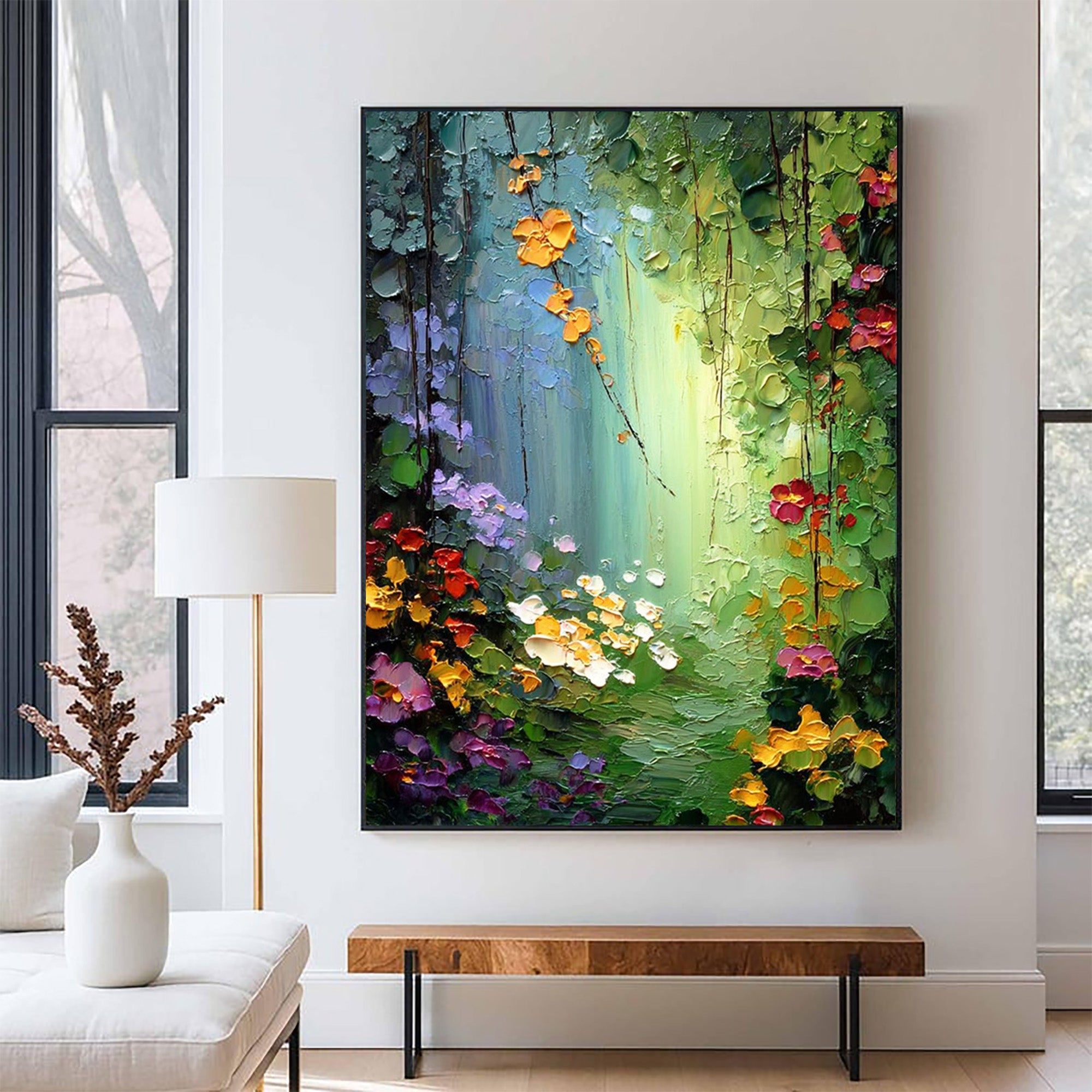 Green Canvas Art--#C05