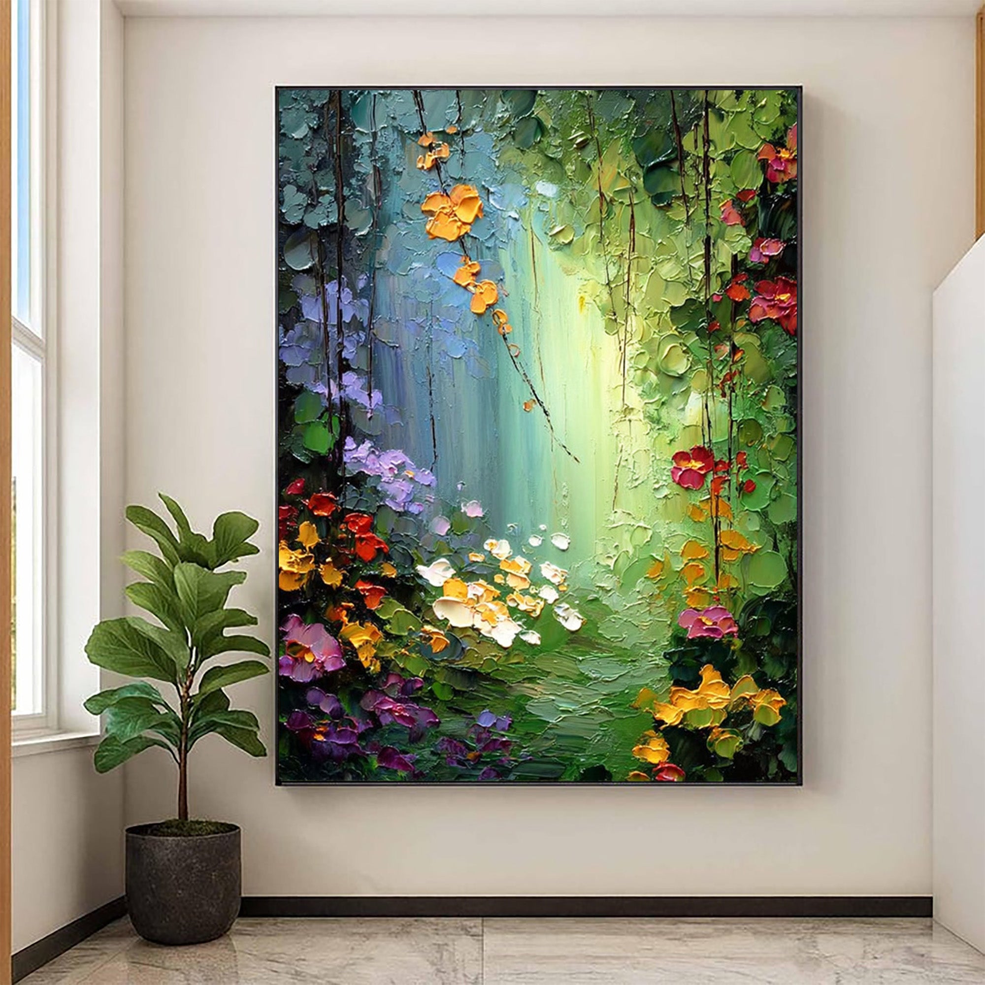 Green Canvas Art--#C05