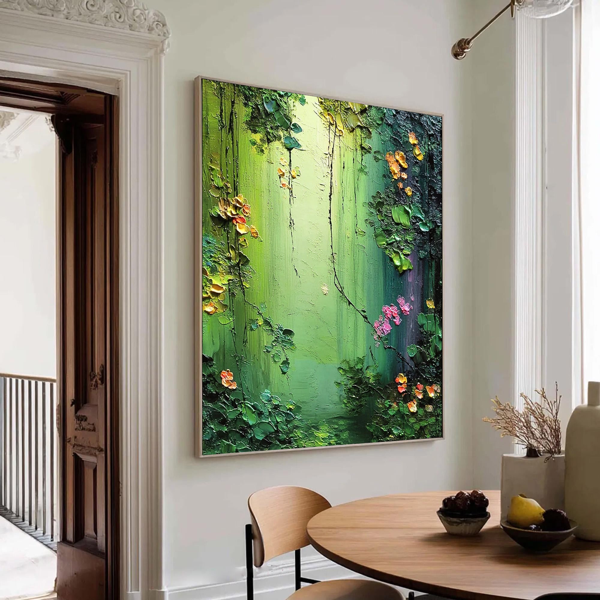 Green Canvas Art--#C06