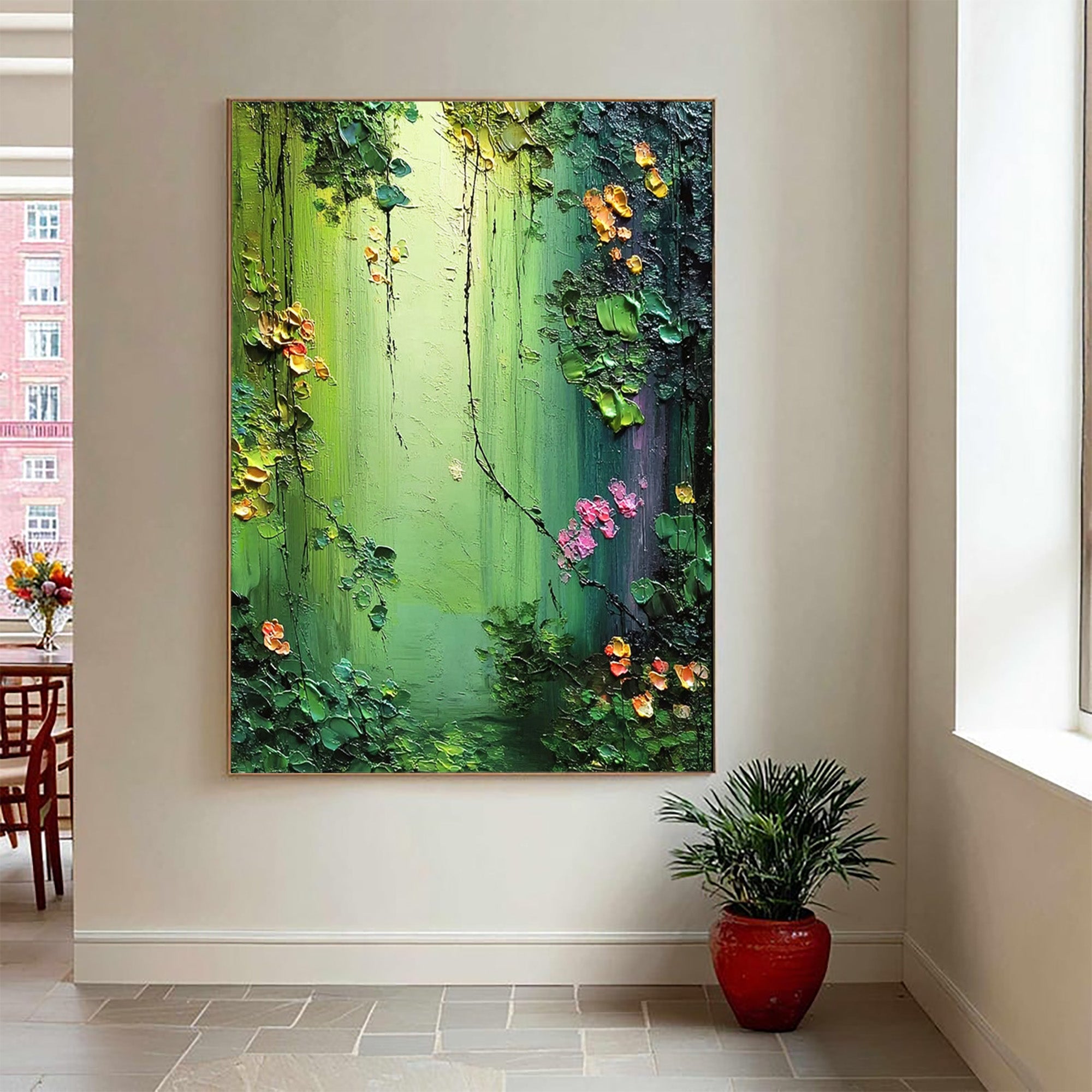 Green Canvas Art--#C06