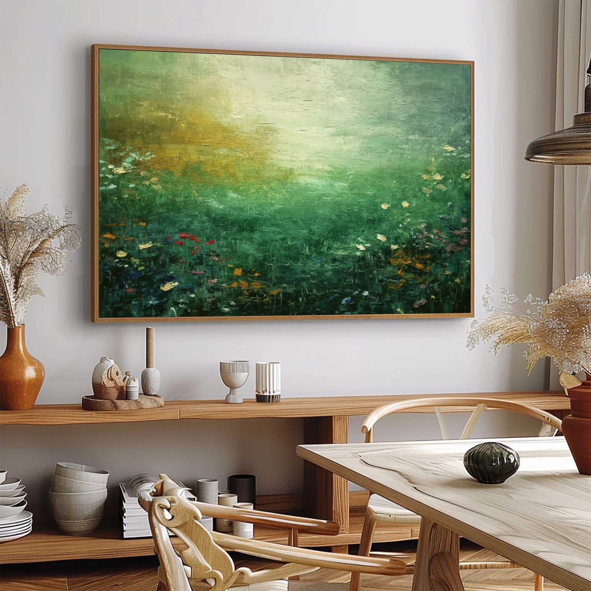 Green Canvas Art--#C01