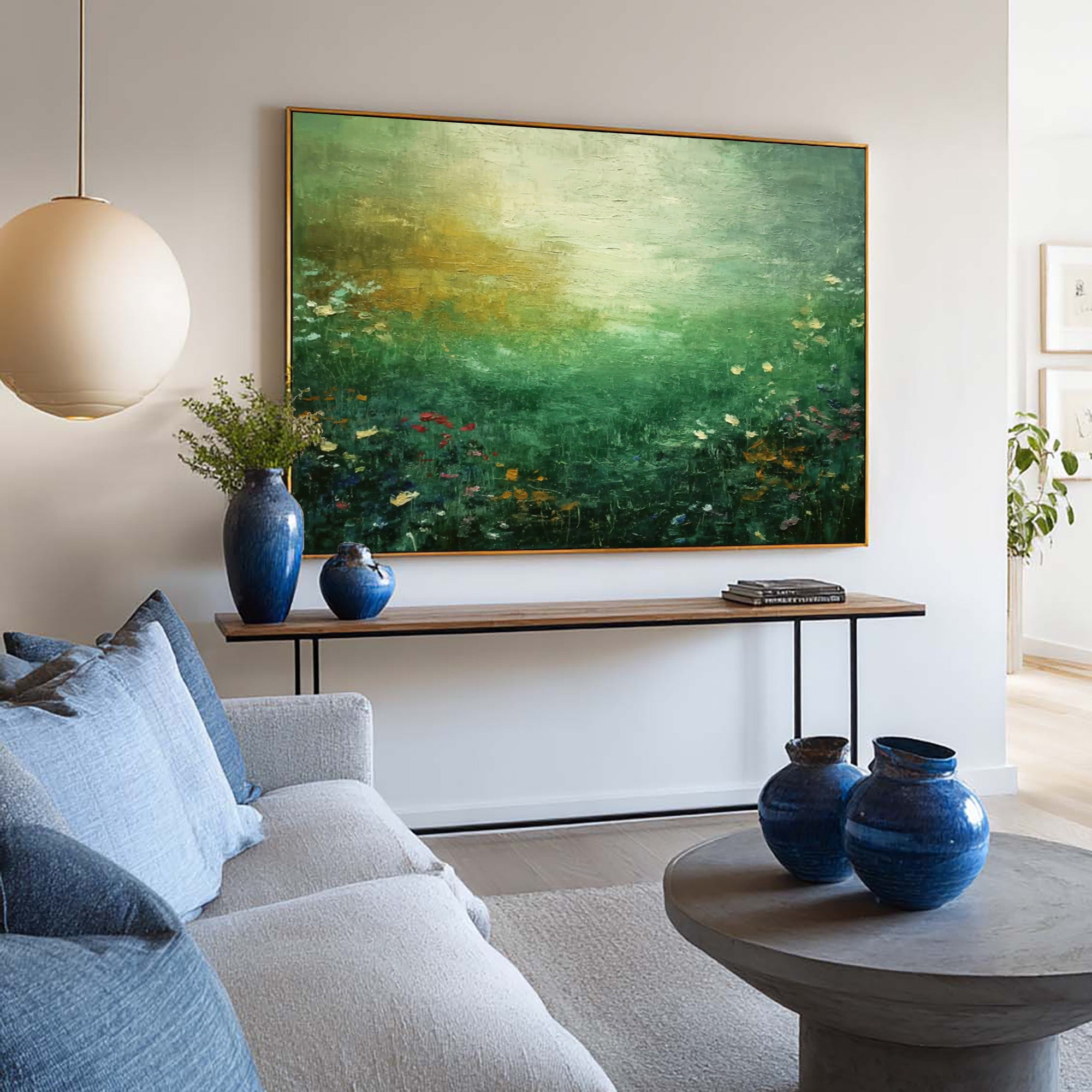 Green Canvas Art--#C01