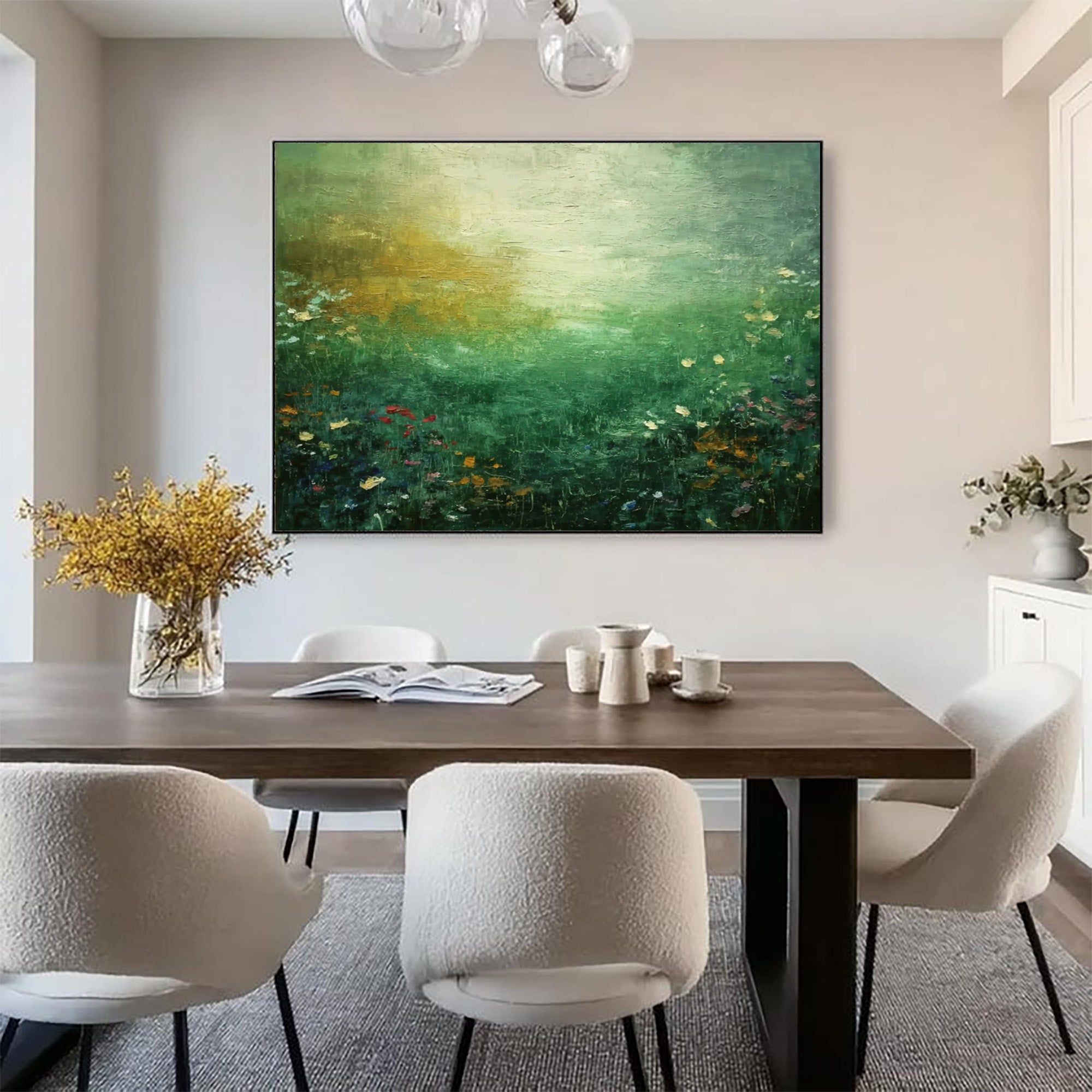 Green Canvas Art--#C01