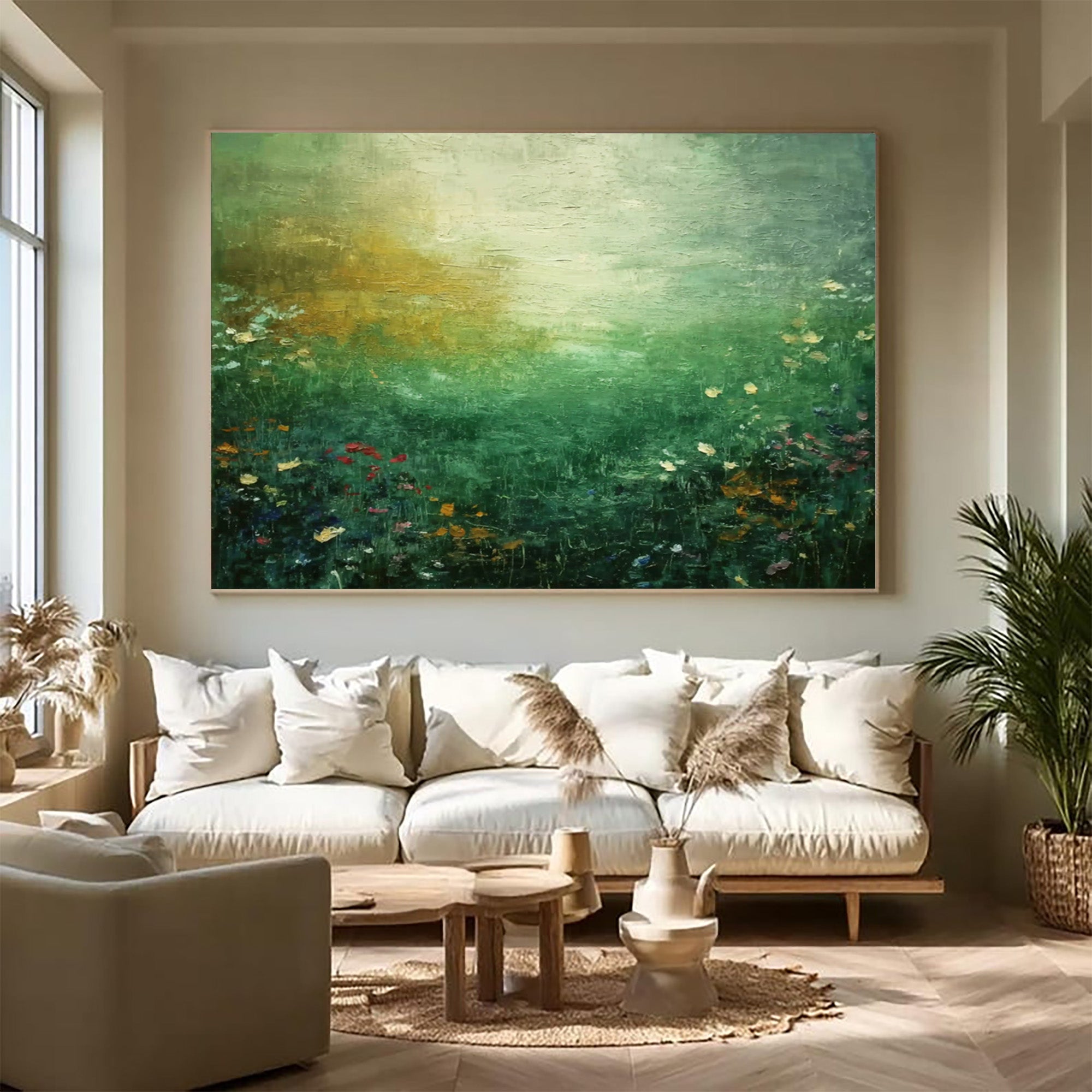 Green Canvas Art--#C01