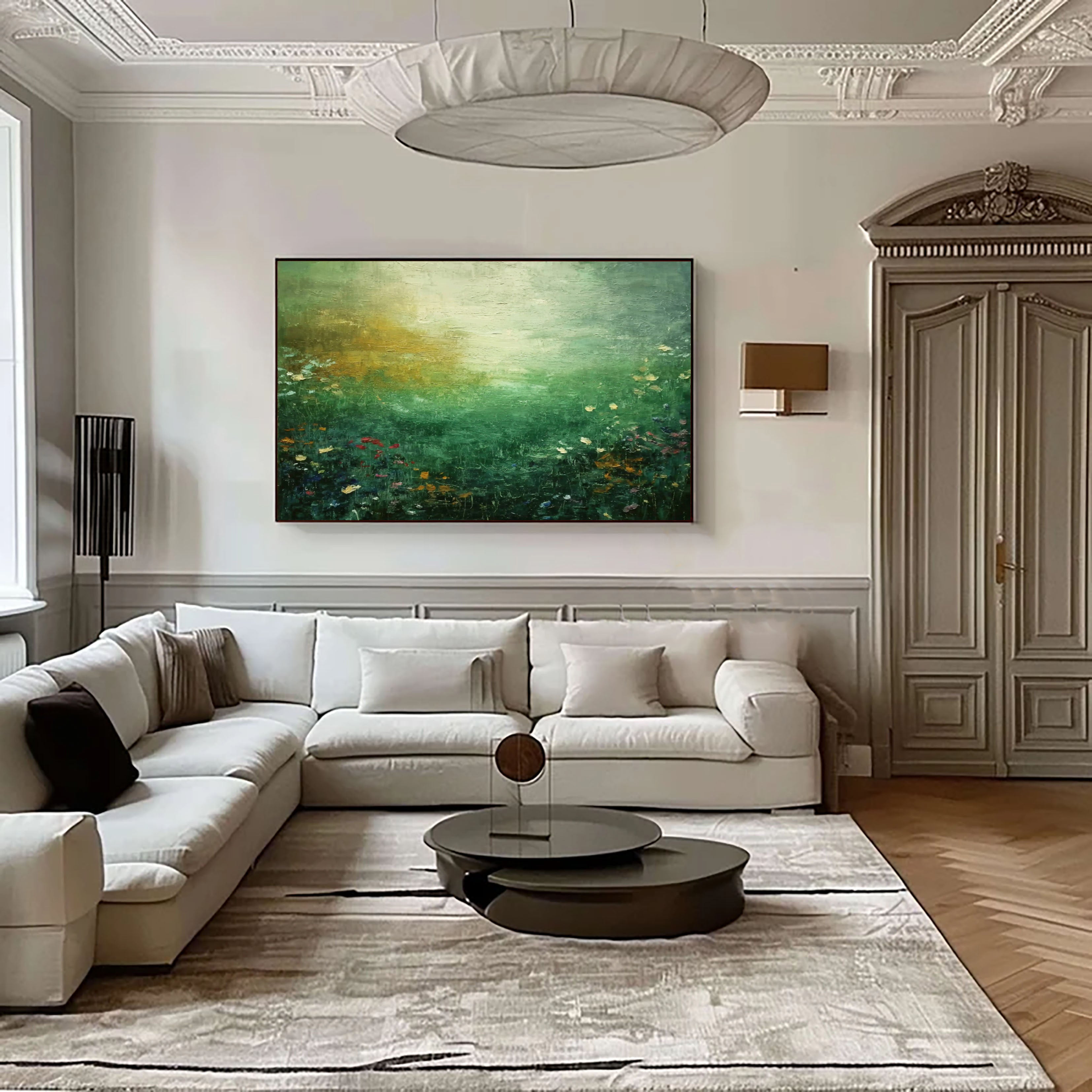 Green Canvas Art--#C01
