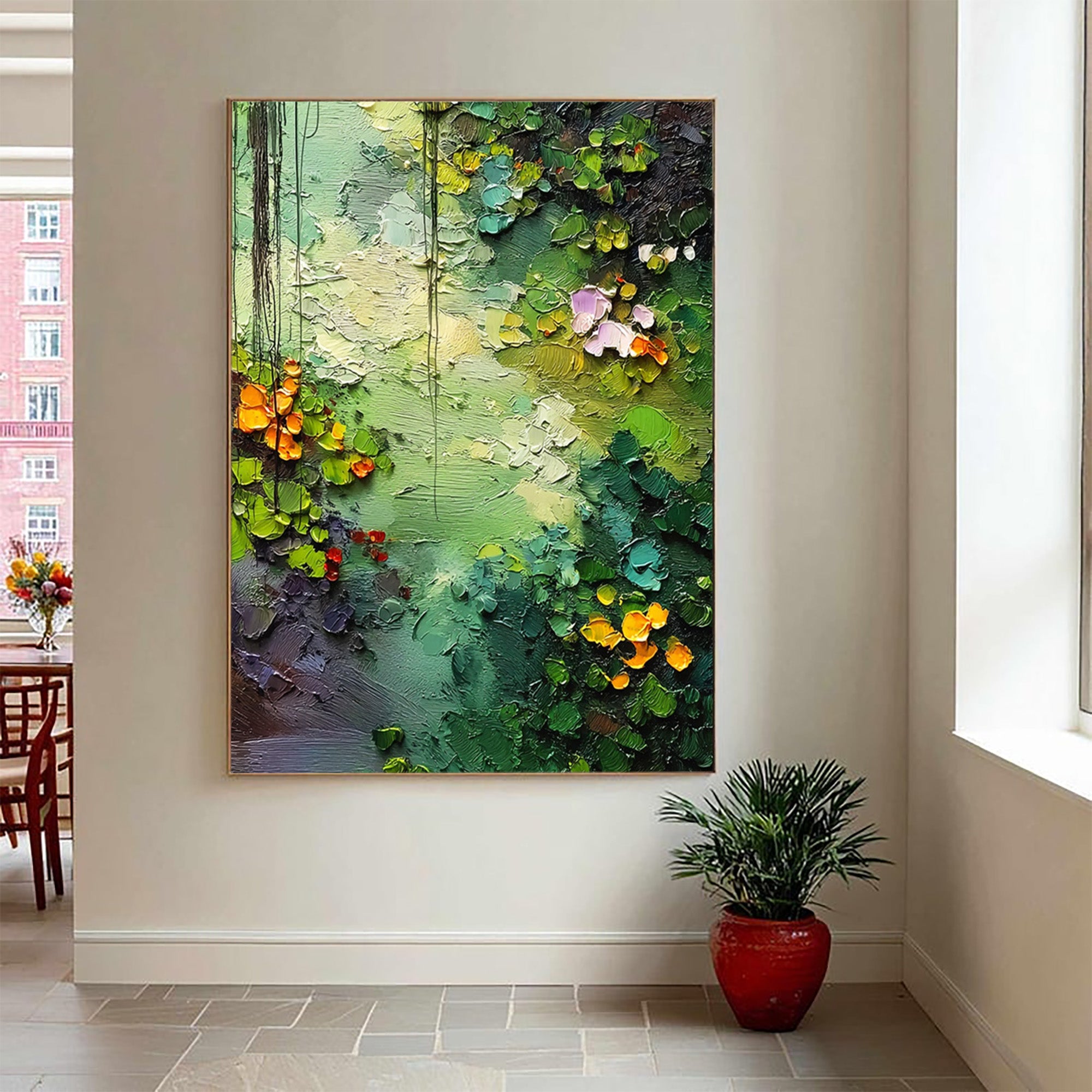 Green Canvas Art--#C02