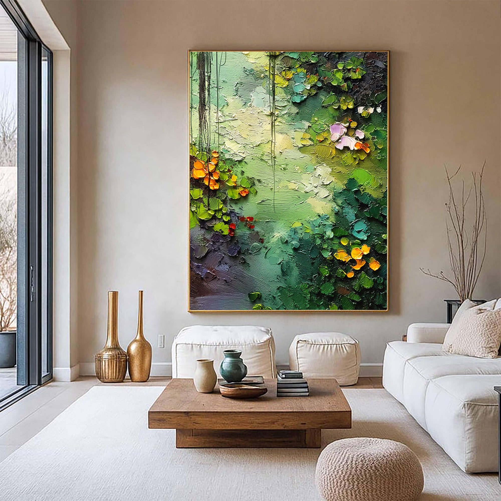 Green Canvas Art--#C02