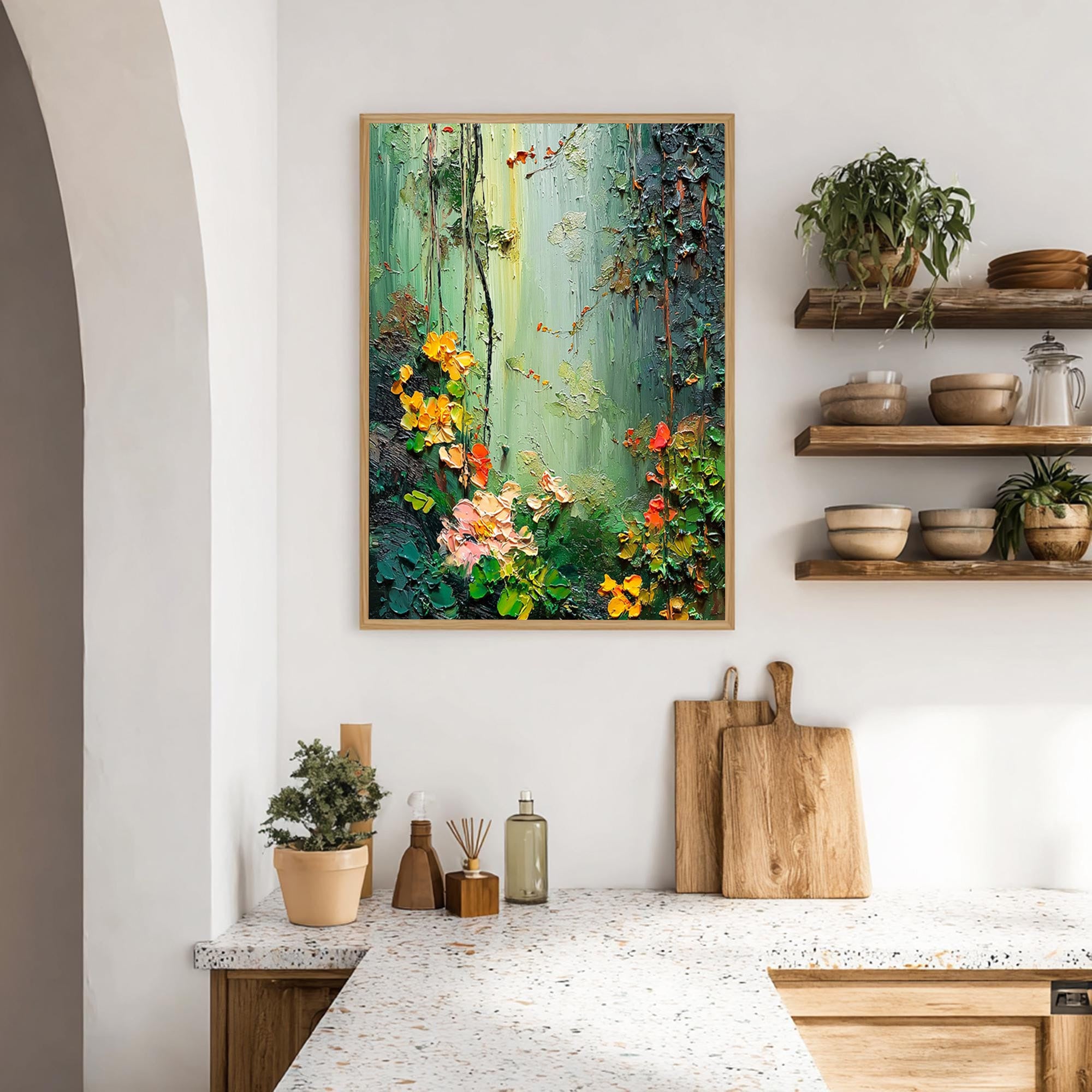 Green Canvas Art--#C03